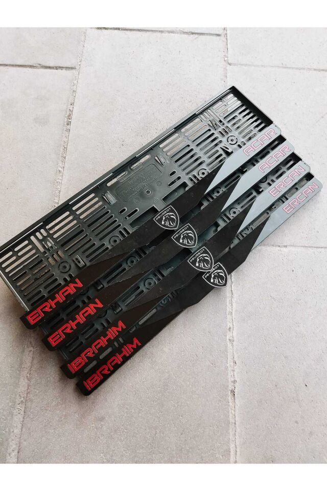 Plakalık Lazer Kesim Pleksi (2 Adet) PEUGEOT MAT plakalık KİŞİYE ÖZEL PLAKALIK|İSİME ÖZEL PLAKALIK