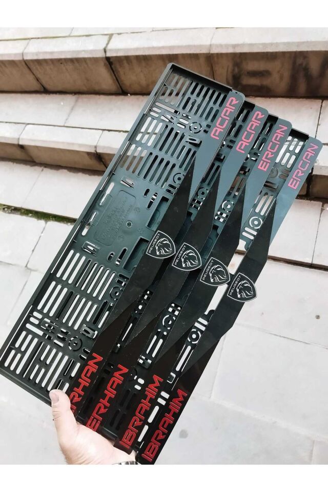 Plakalık Lazer Kesim Pleksi (2 Adet) PEUGEOT MAT plakalık KİŞİYE ÖZEL PLAKALIK|İSİME ÖZEL PLAKALIK