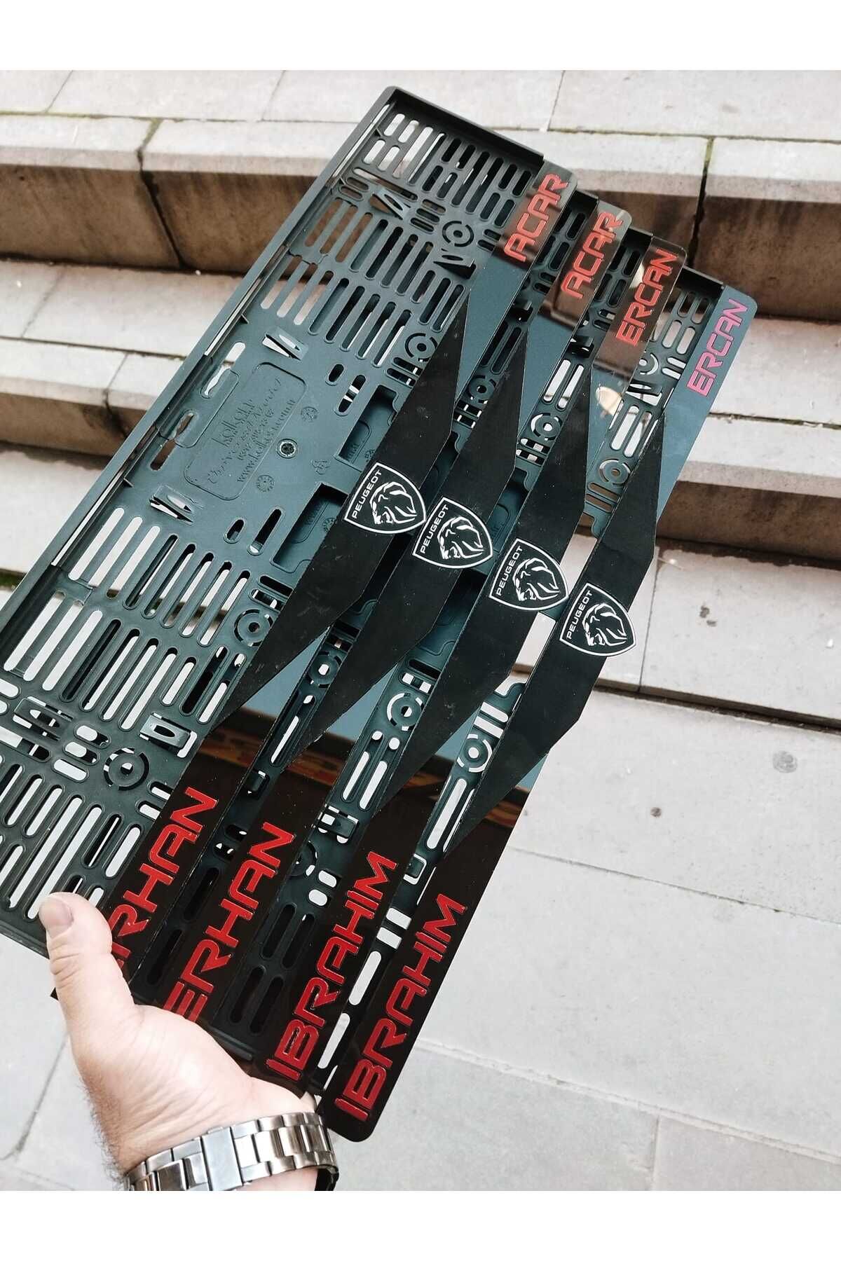 Plakalık Lazer Kesim Pleksi (2 Adet) PEUGEOT MAT plakalık KİŞİYE ÖZEL PLAKALIK|İSİME ÖZEL PLAKALIK