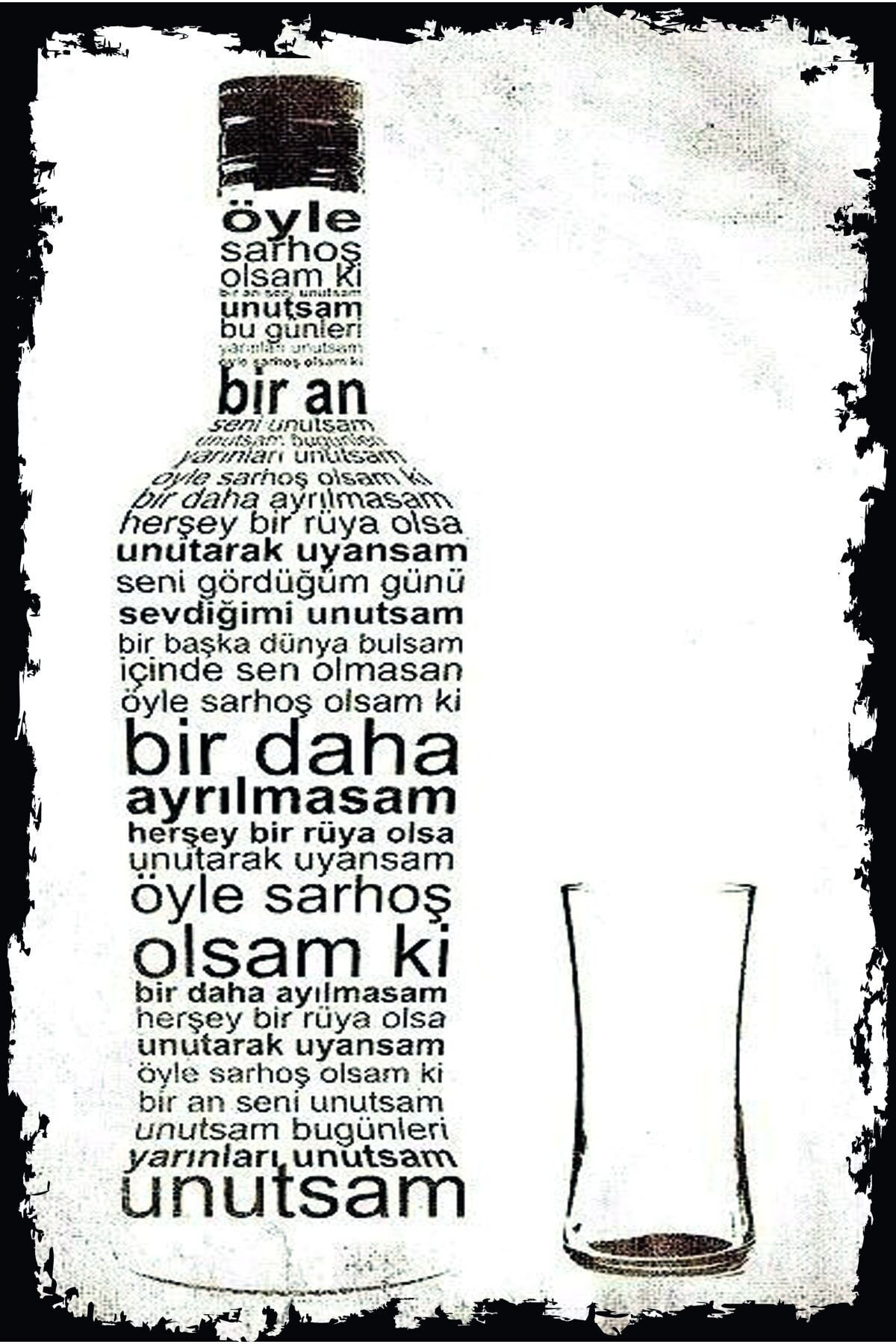 Retro Ahşap Duvar Poster 20x30 cm