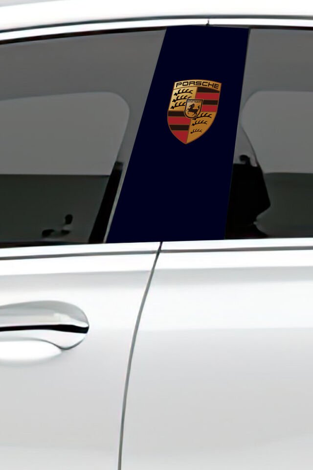 Araç Kapı Direk Kaplama Folyosu Desenli (Sağ Sol Takım) (2 Adet) - 22x50 Cm