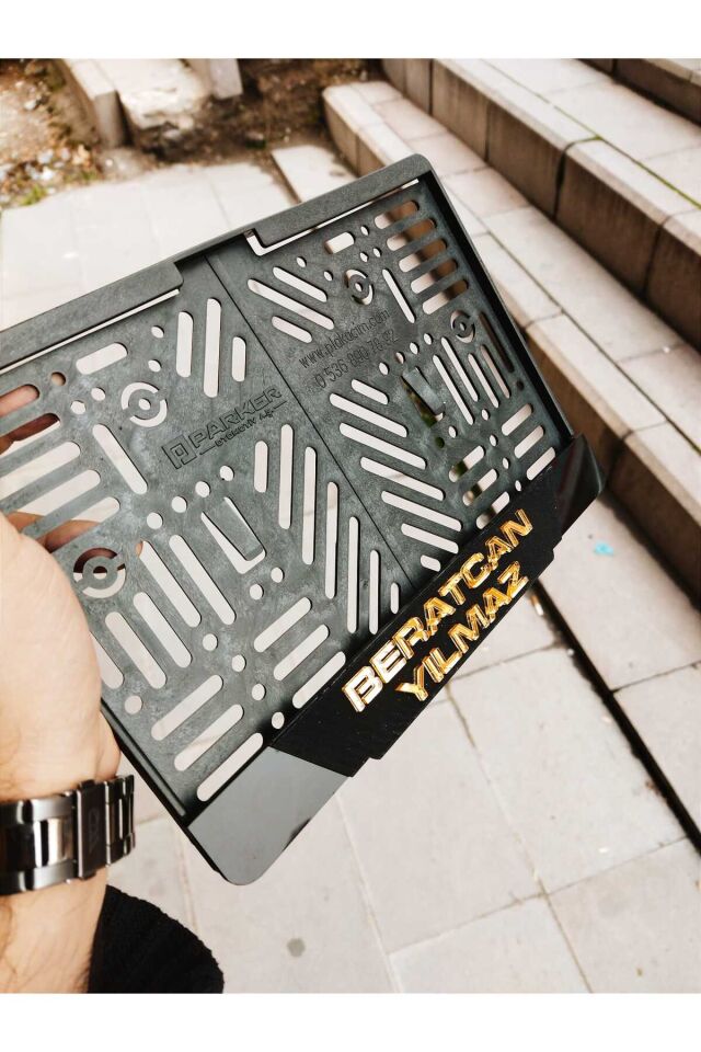 MOTORSİKLET Uyumlu Plakalık Lazer Kesim Pleksi ÖZEL ÜRETİM MAT SİYAH| İSİMLİ PLAKALIK |ÖZEL PLAKALIK