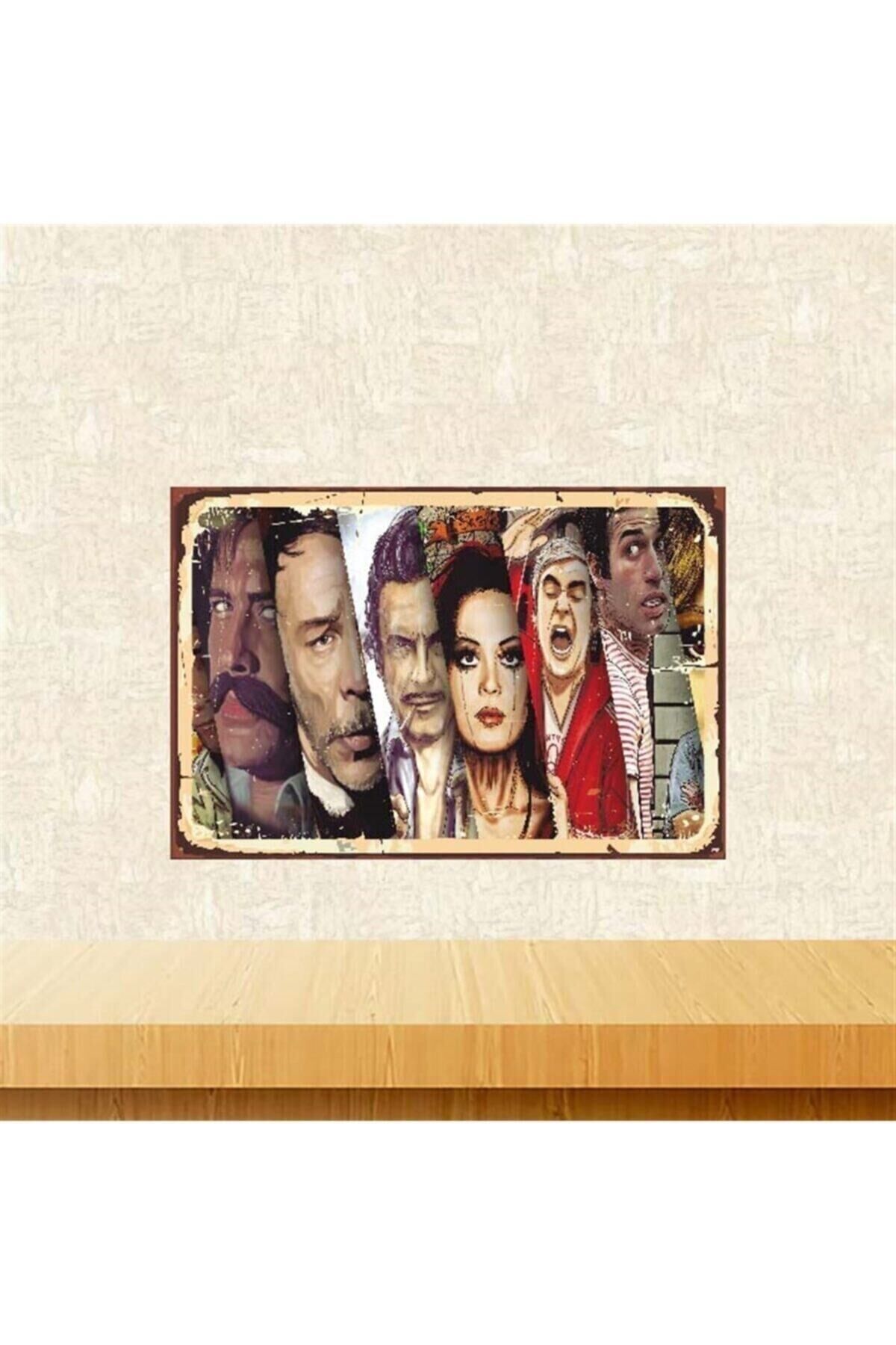 Yeşilçam Efsaneleri 20-30 Cm Retro Ahşap Poster