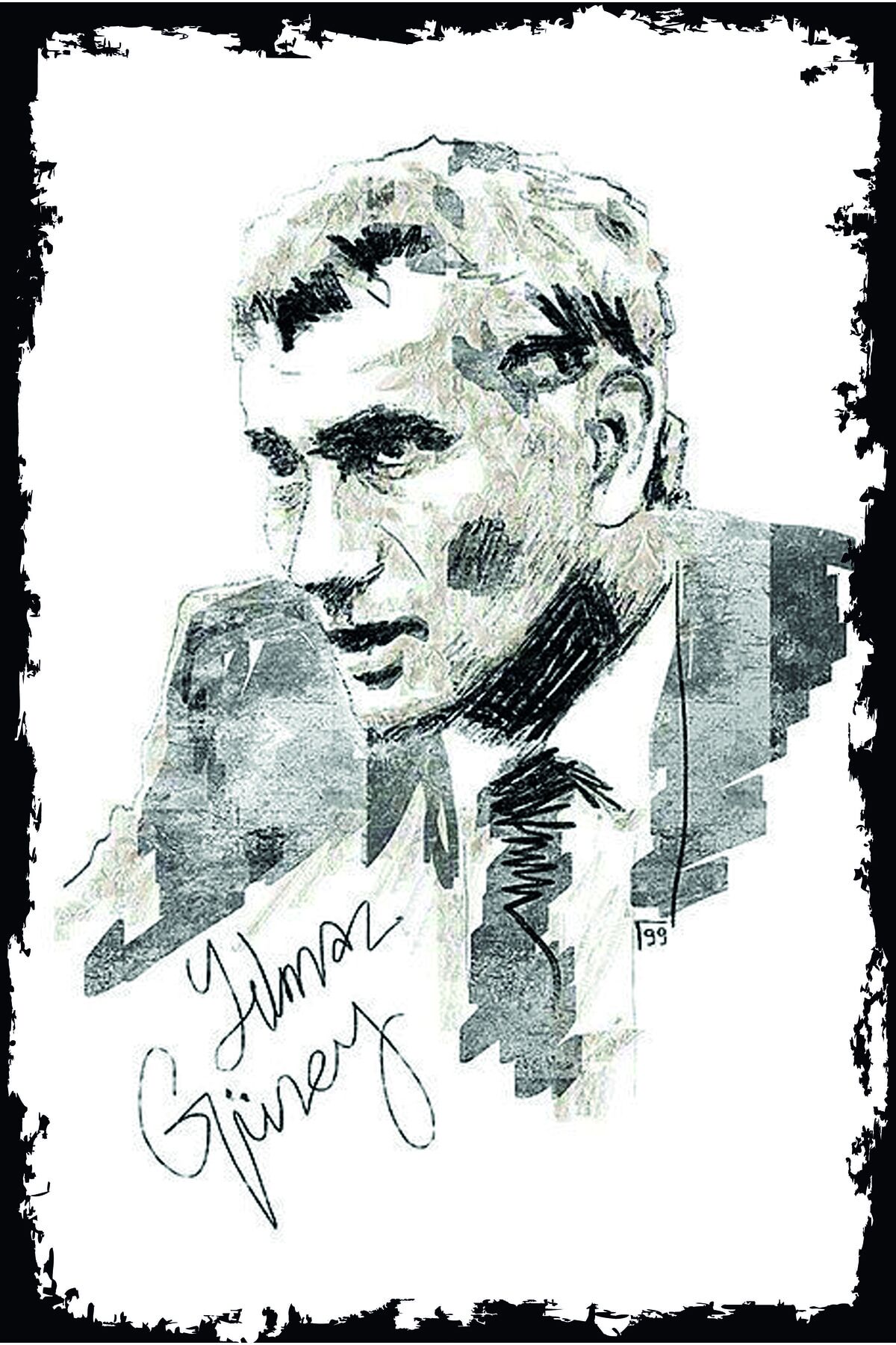 Yılmaz Güney Retro Ahşap Duvar Poster 20x30