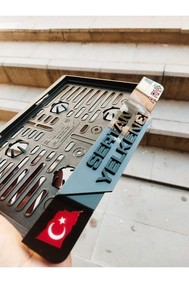 Motorsiklet Plakalık Kabartma Lazer Kesim Pleksi | Isimli Plakalık | Kişiye Özel Plakalık motor için