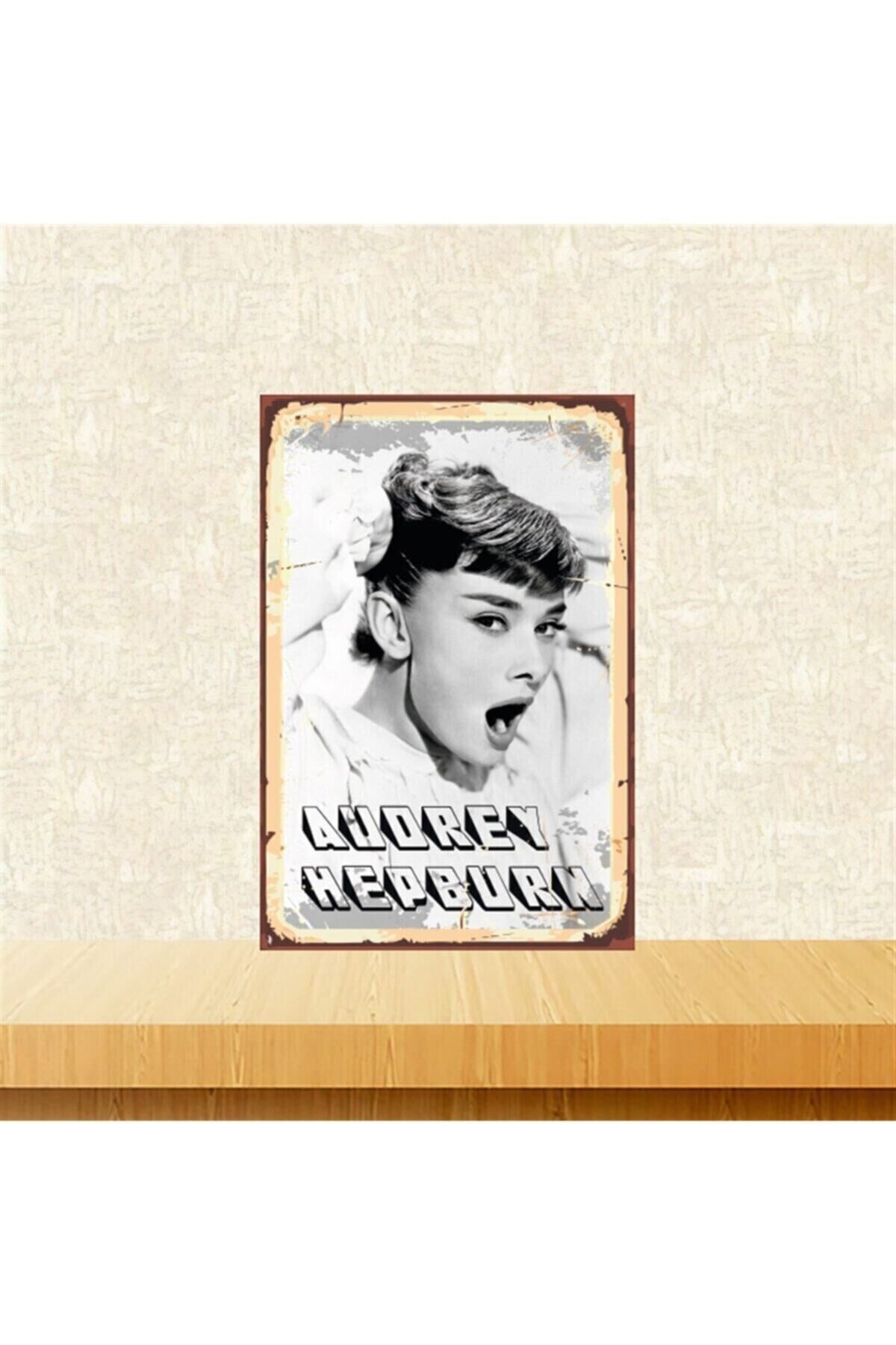 Audrey Hepburn Tasarımlı 20-30 Cm Retro Ahşap Tablo Tkfx5271