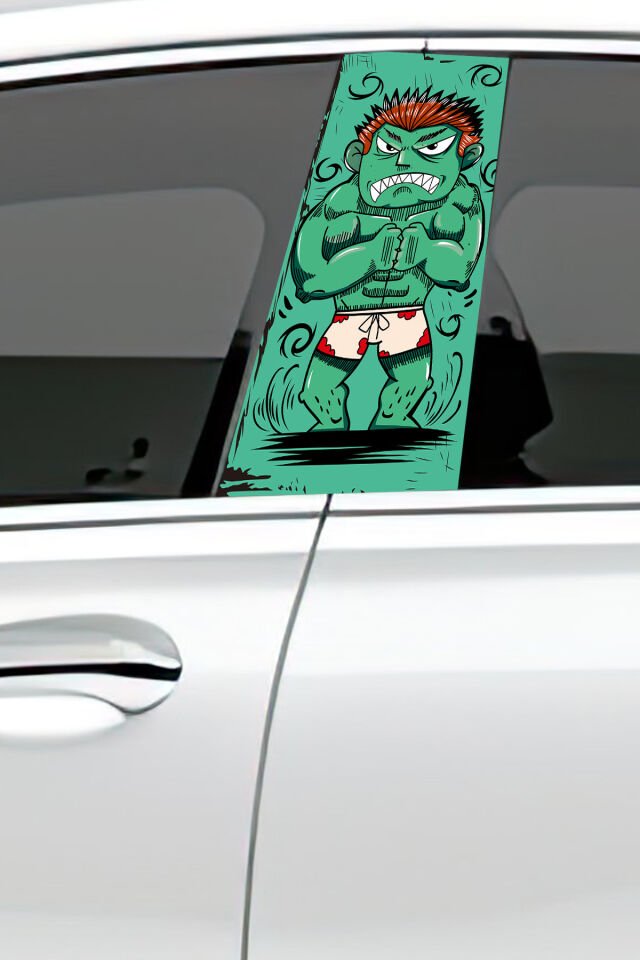 Araç Kapı Direk Kaplama Folyosu Desenli (Sağ Sol Takım) (2 Adet) - 22x50 Cm