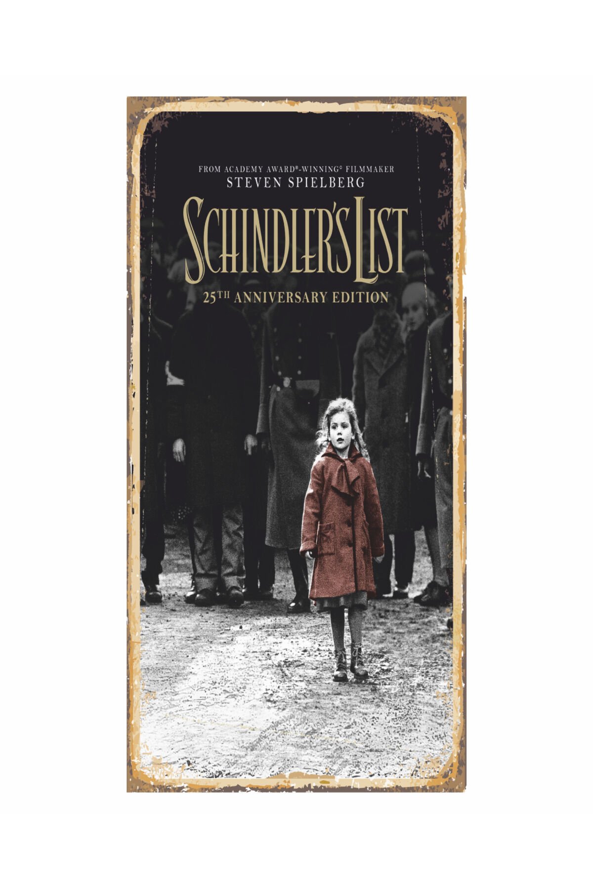 schindler'in listesi sinema film afişi ev dekorasyon tablo mini retro ahşap poster