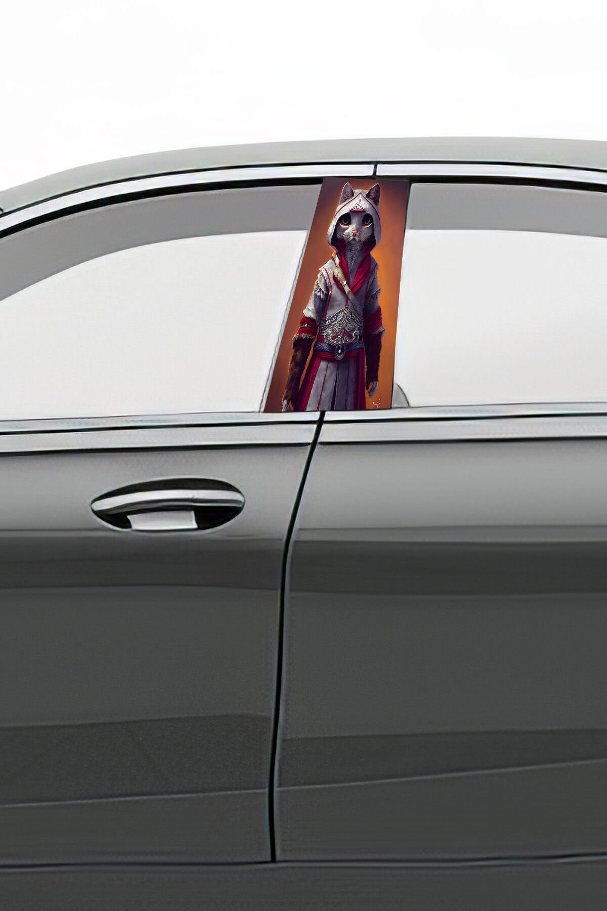 Araç Kapı Direk Kaplama Folyosu Desenli (Sağ Sol Takım) (2 Adet) - 22x50 Cm