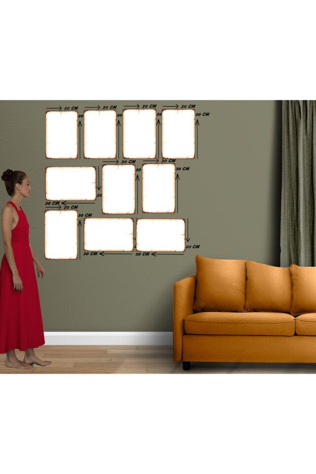 Yeşilçam Klasikleri Serisi Temalı 10 Adet Her Biri 20 x 30 CM MDF Duvar Tablosu