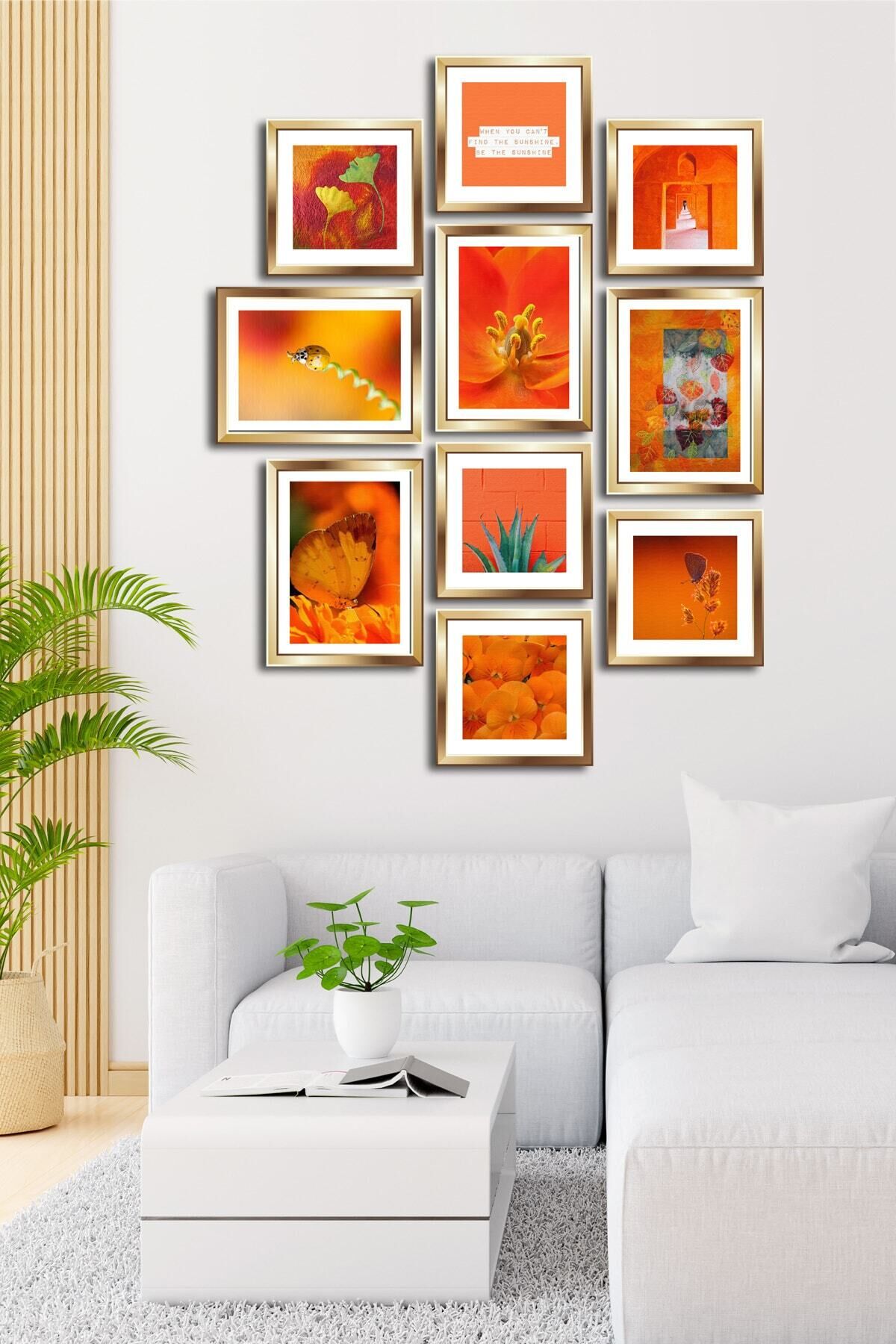 10 Parçalı Çerçeve Görünümlü Mdf Tablo Seti Flm070