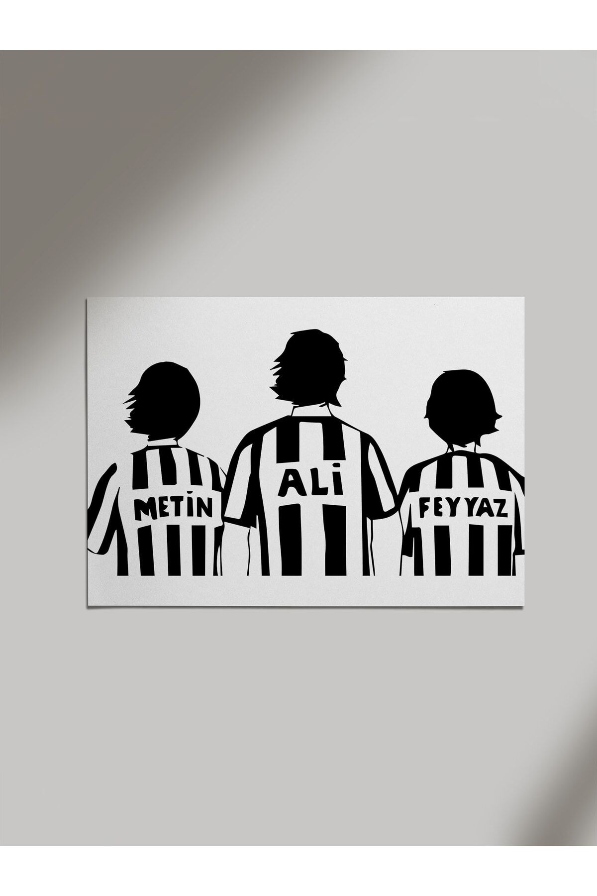 Metin Ali Feyyaz Beşiktaş Efsaneleri Futbolcu Tasarım Ahşap Poster Tablo