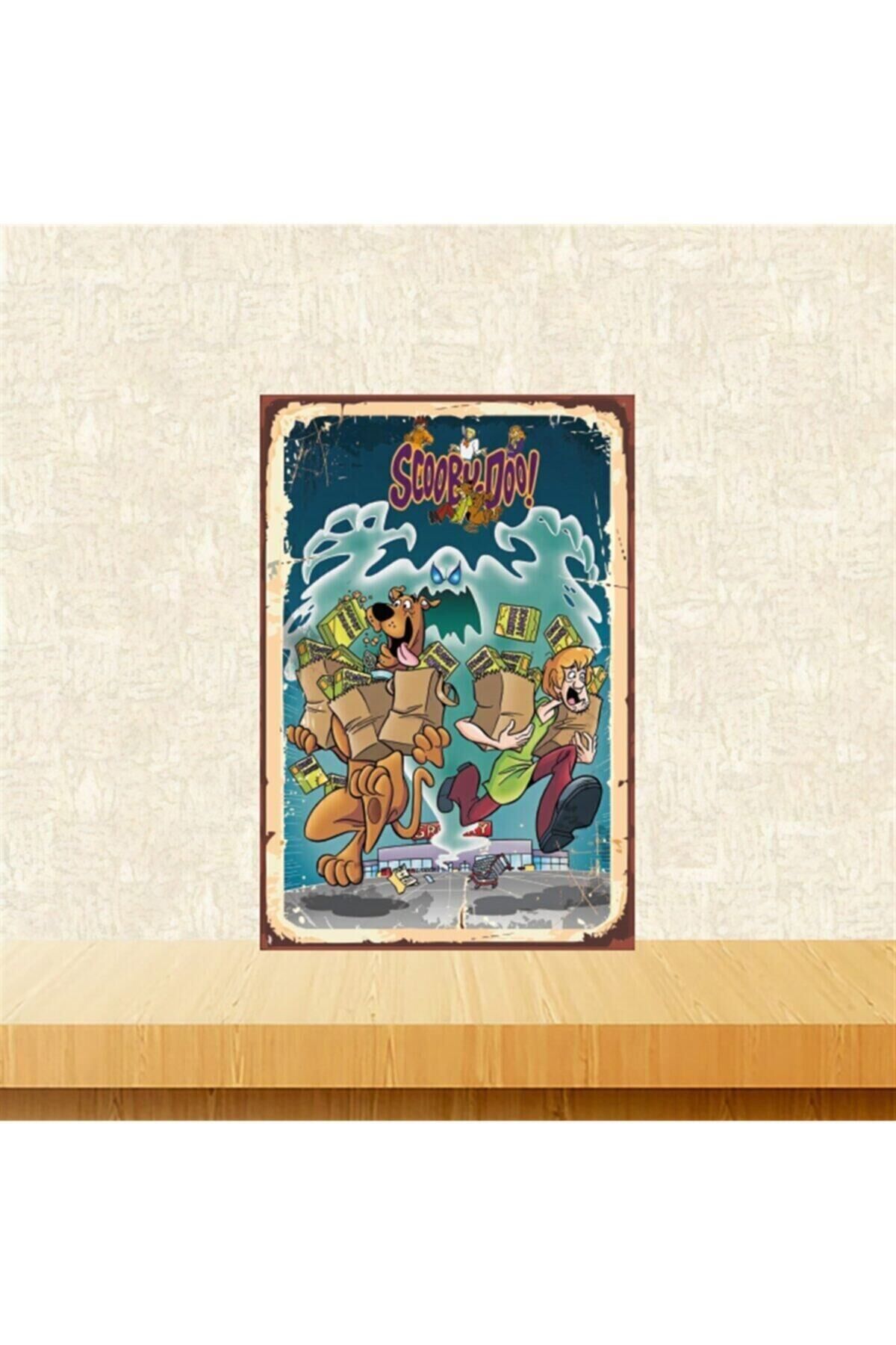 Scooby-doo 20-30 Cm Retro Ahşap Tablo Tkfx5067