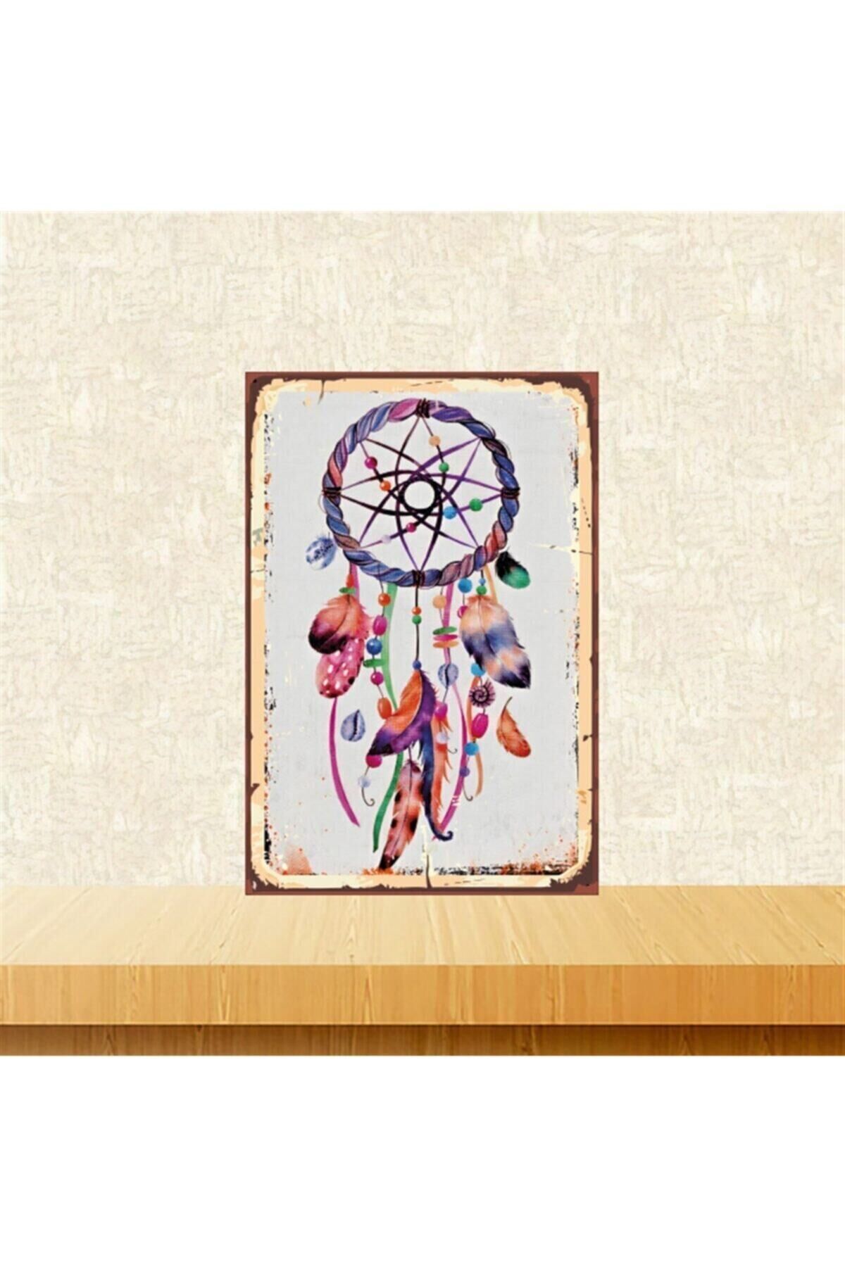Dream Catcher 20-30 Cm Retro Ahşap Poster Tkfx4340