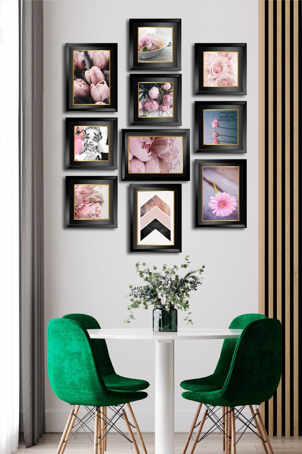 10 Parçalı Çerçeve Görünümlü Mdf Tablo Seti Flm103