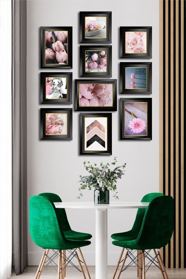 10 Parçalı Çerçeve Görünümlü Mdf Tablo Seti Flm103