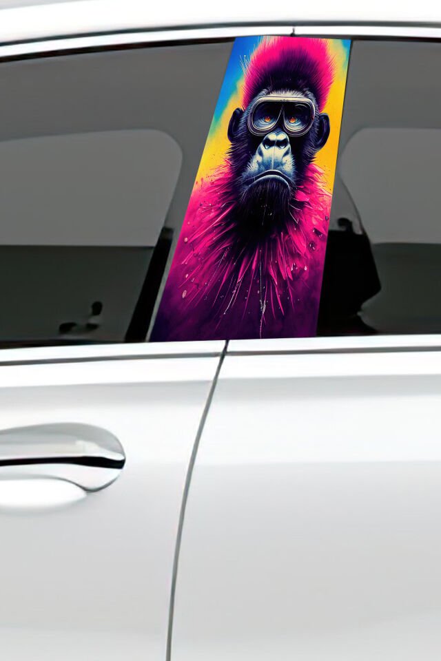 Araç Kapı Direk Kaplama Folyosu Desenli (Sağ Sol Takım) (2 Adet) - 22x50 Cm