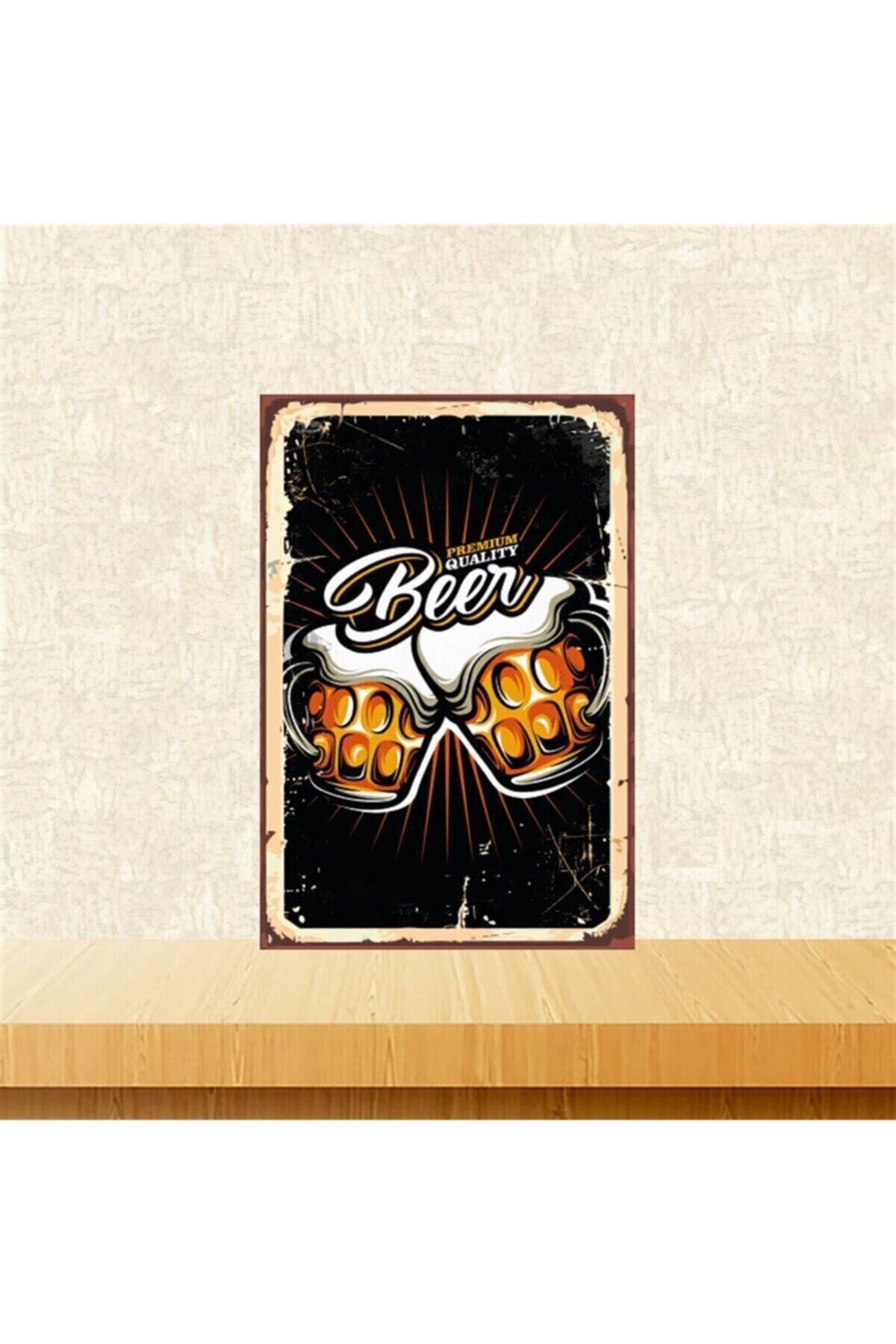 Premium Quality Beer 20-30 Cm Retro Ahşap Tablo Tkfx5154