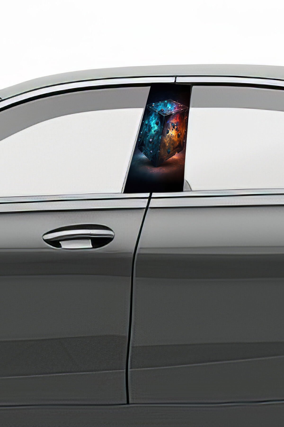 Araç Kapı Direk Kaplama Folyosu Desenli (Sağ Sol Takım) (2 Adet) - 22x50 Cm