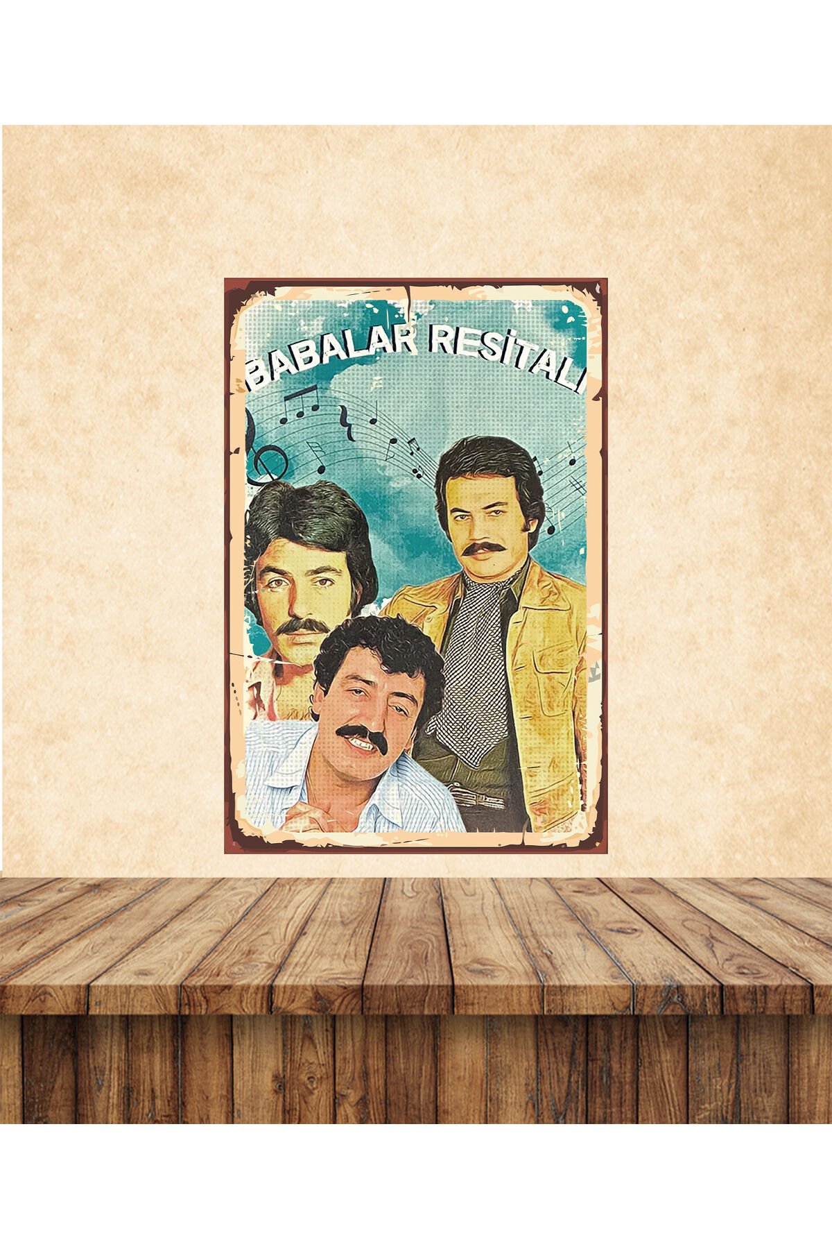 Babalar Resitali Temalı 20 x 30 CM MDF Tablo