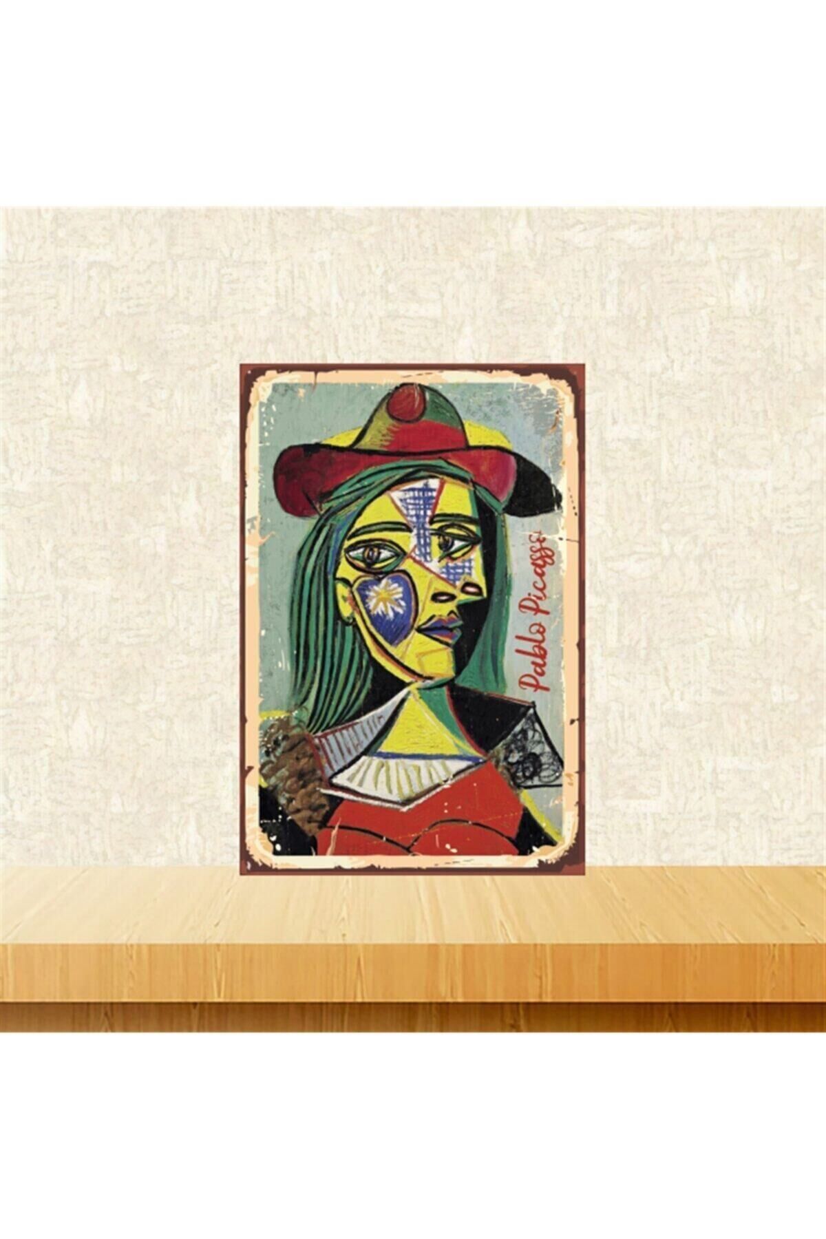 Pablo Picasso 20-30 Cm Retro Ahşap Tablo Tkfx4745
