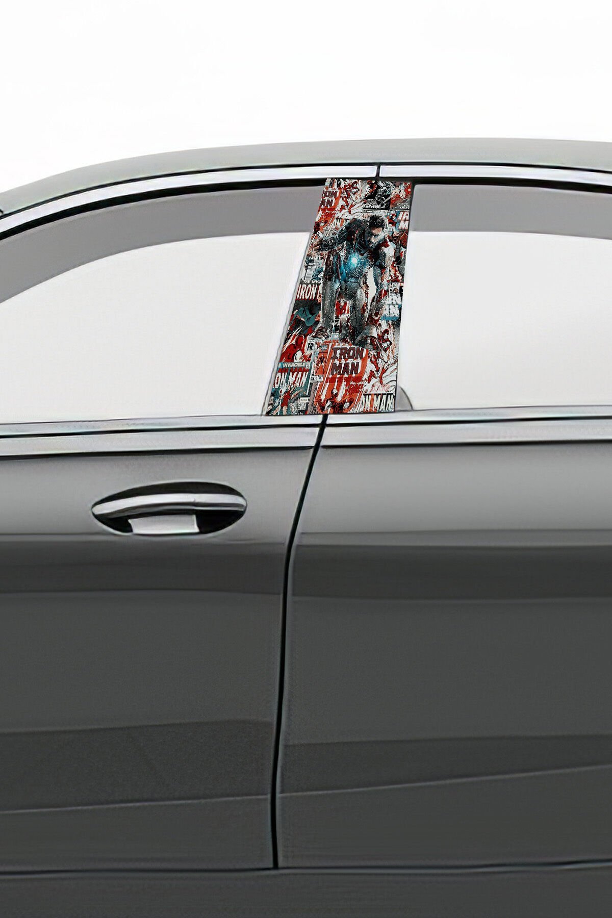 Araç Kapı Direk Kaplama Folyosu Desenli (Sağ Sol Takım) (2 Adet) - 22x50 Cm