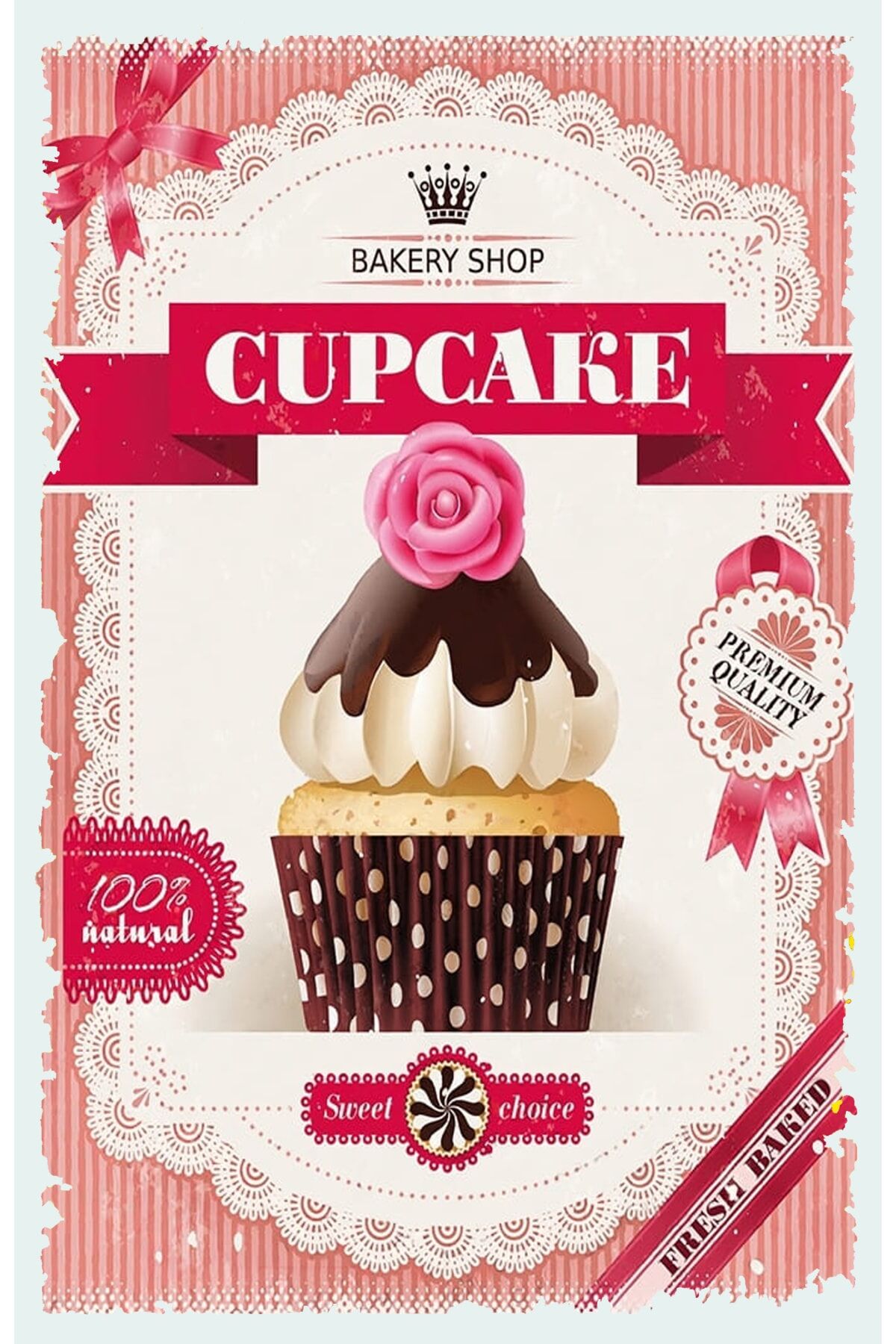 Çay Ve Kahve Temalı Retro Ahşap Poster