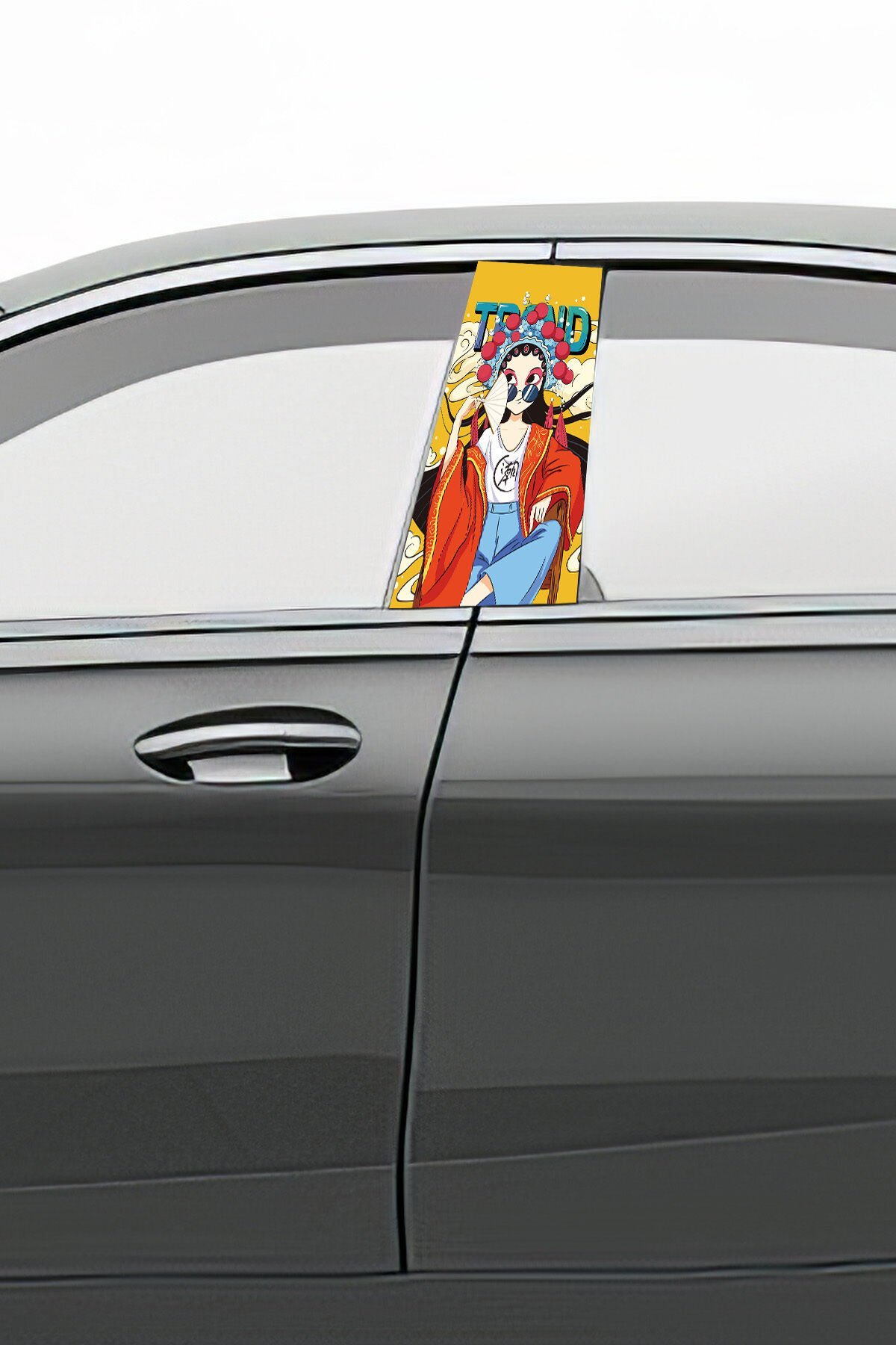 Araç Kapı Direk Kaplama Folyosu Desenli (Sağ Sol Takım) (2 Adet) - 22x50 Cm