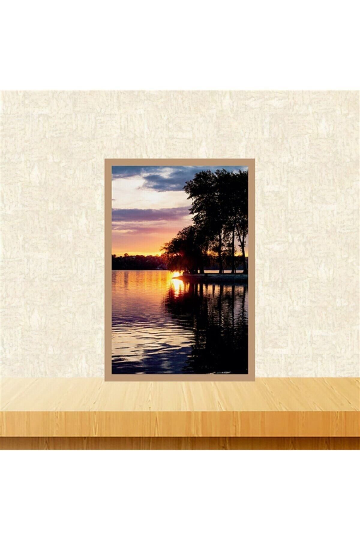 Manzara Tasarımlı 20-30 Cm Retro Ahşap Tablo Tkfx6031