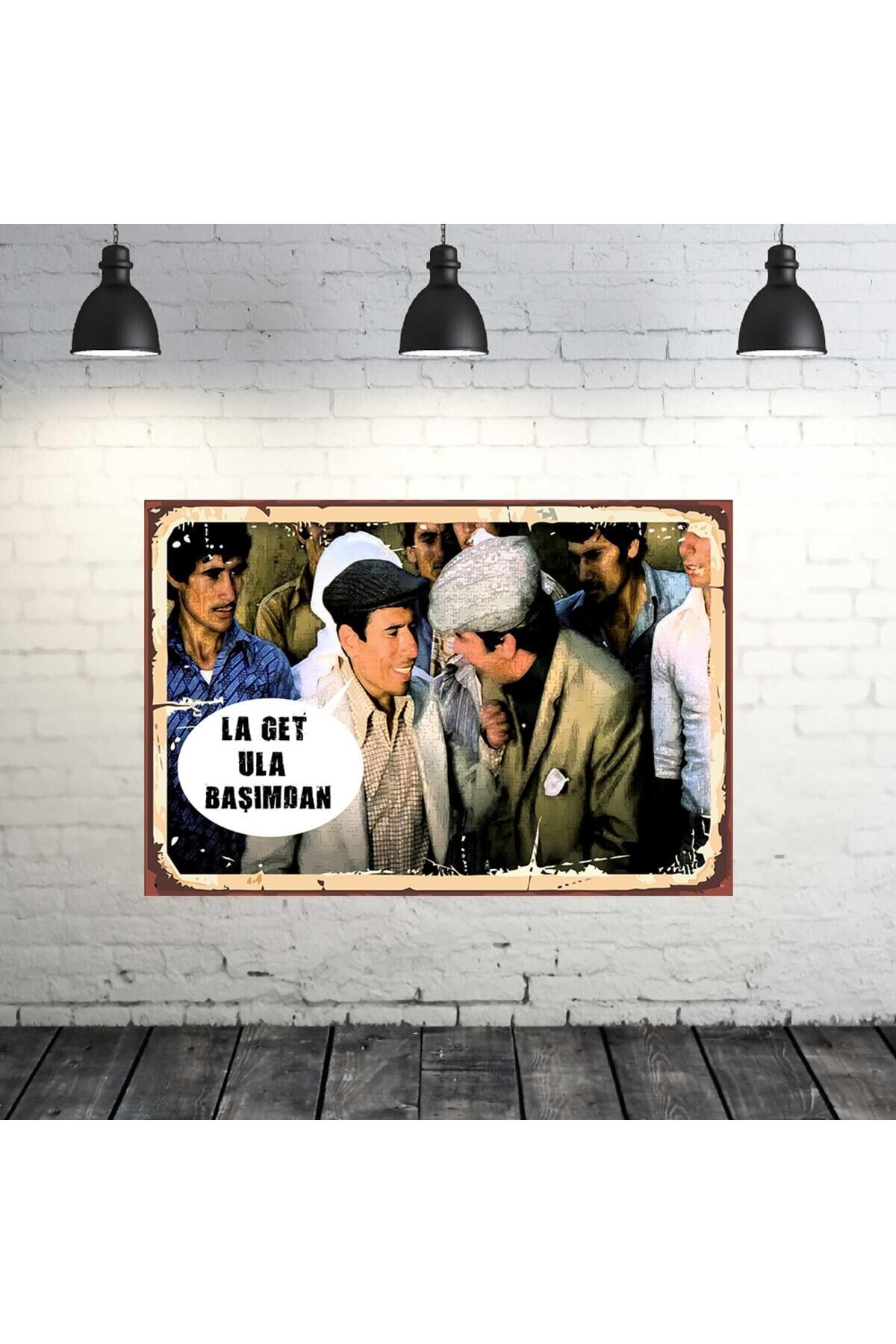 Ilyas Salman Repliği 20x30cm Retro Ahşap Tablo