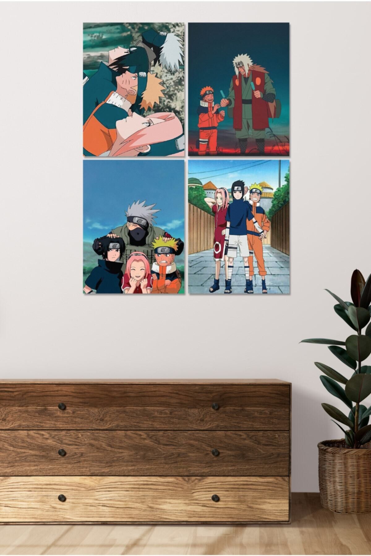 4 Parçalı Çerçeve Görünümlü Mdf Tablo Seti Dnu017