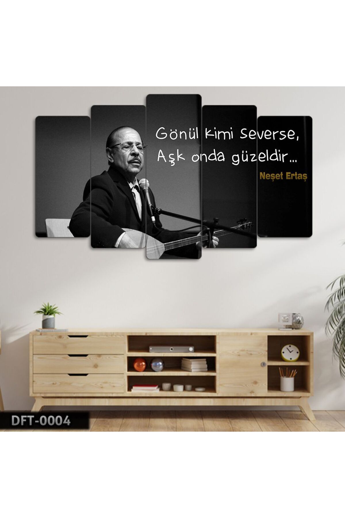 Neşet Ertaş - 5 Parçalı Tablo