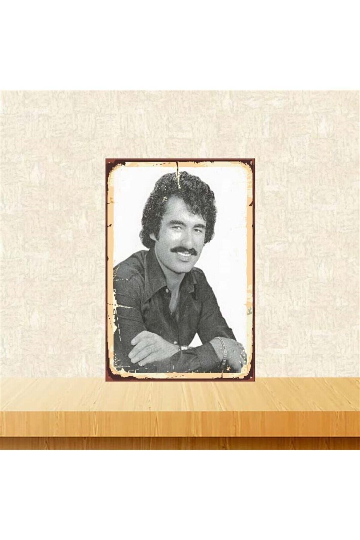 Ibrahim Tatlıses 20 30 cm Retro Ahşap Poster Tkfx3768