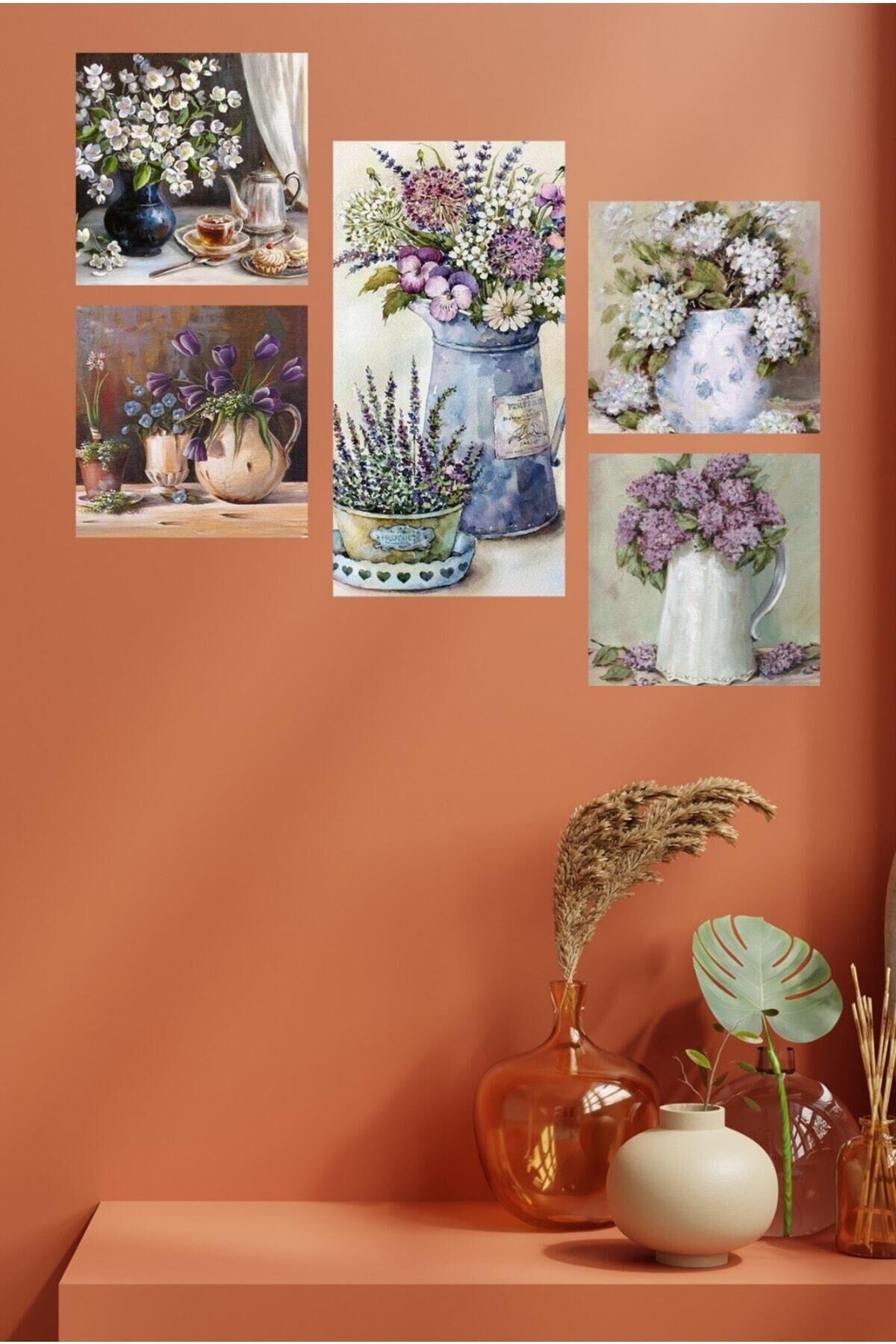 Collage Style 5 Parçalı MDF Tablo ATF105