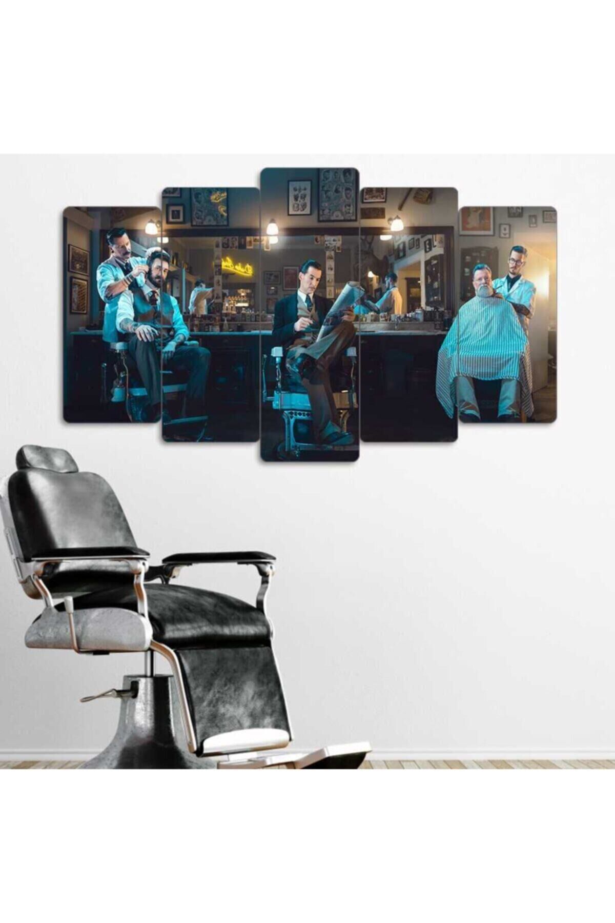 Barber Shop - 5 Parçalı Tablo