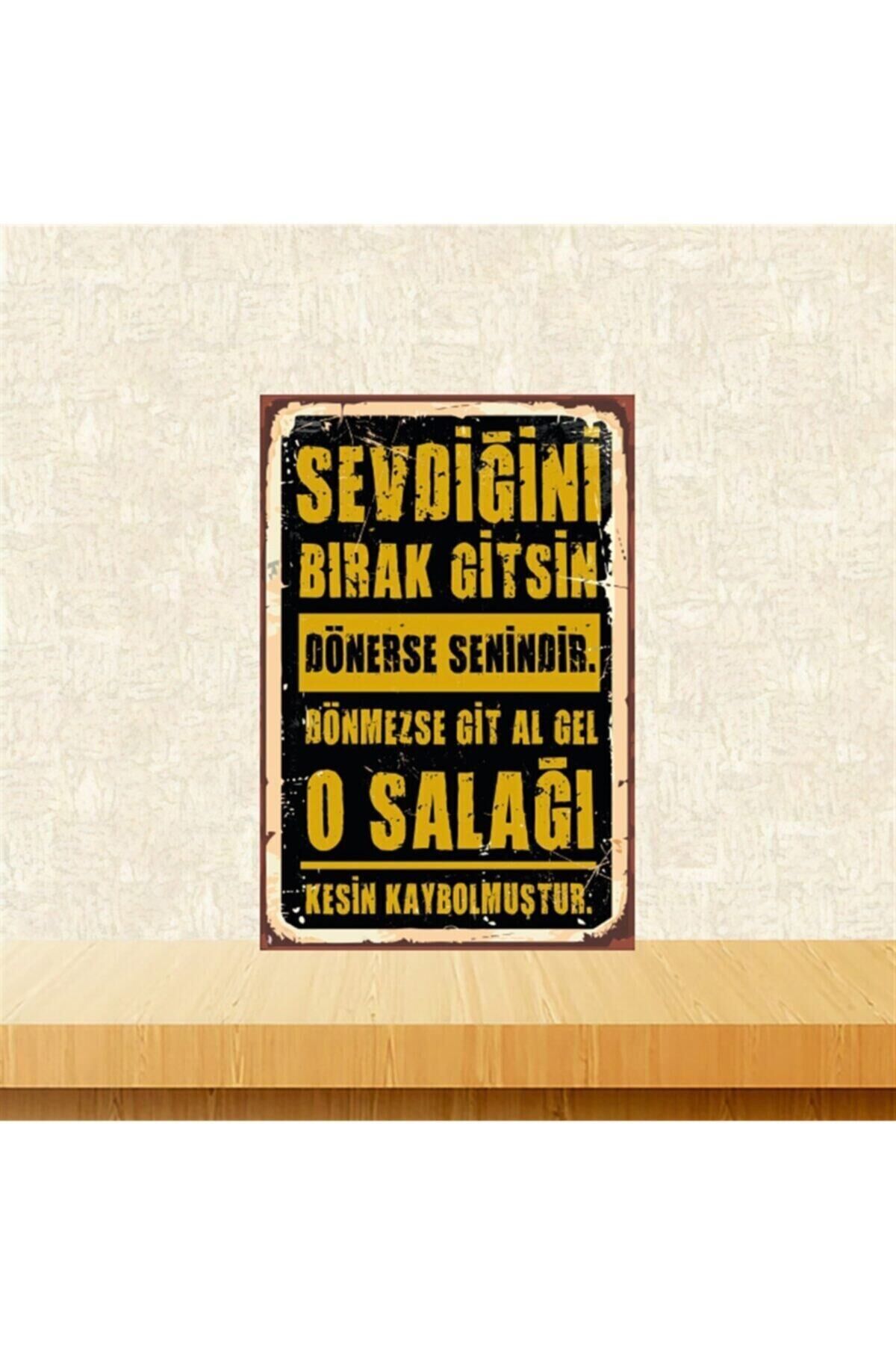 Dönerse Senindir 20-30 Cm Retro Ahşap Tablo Tkfx4789