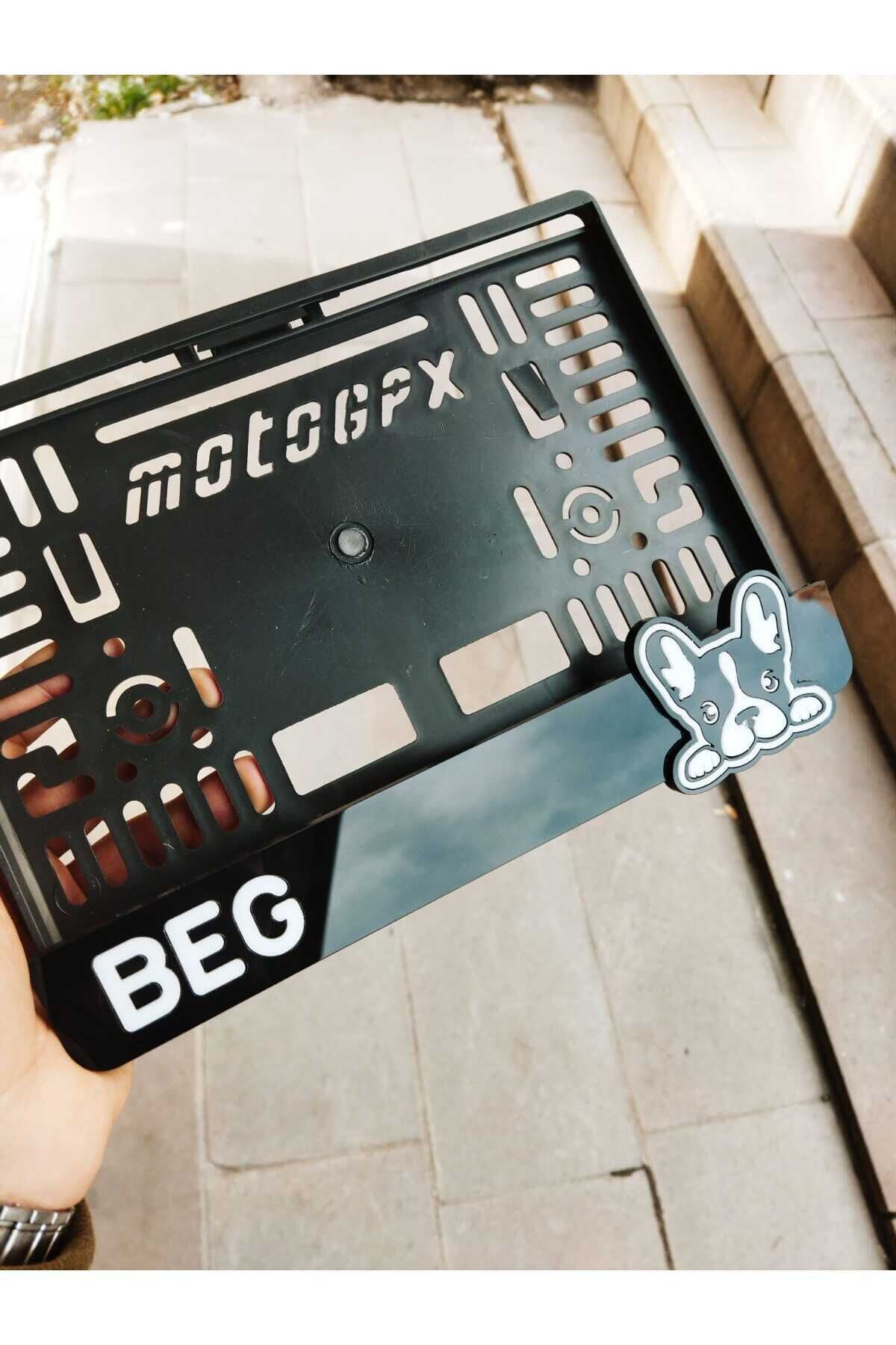 Motorsiklet Plakalık French Bulldog Lazer Kesim Pleksi | motor plakalık Uyumlu