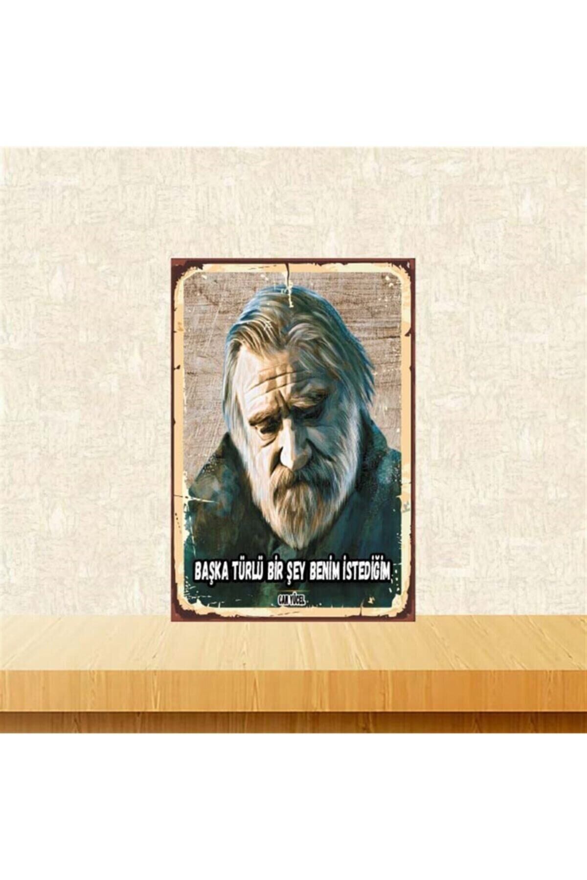 Başka Türlü Bir Şey Can Yücel Retro Ahşap Poster 20x30 cm