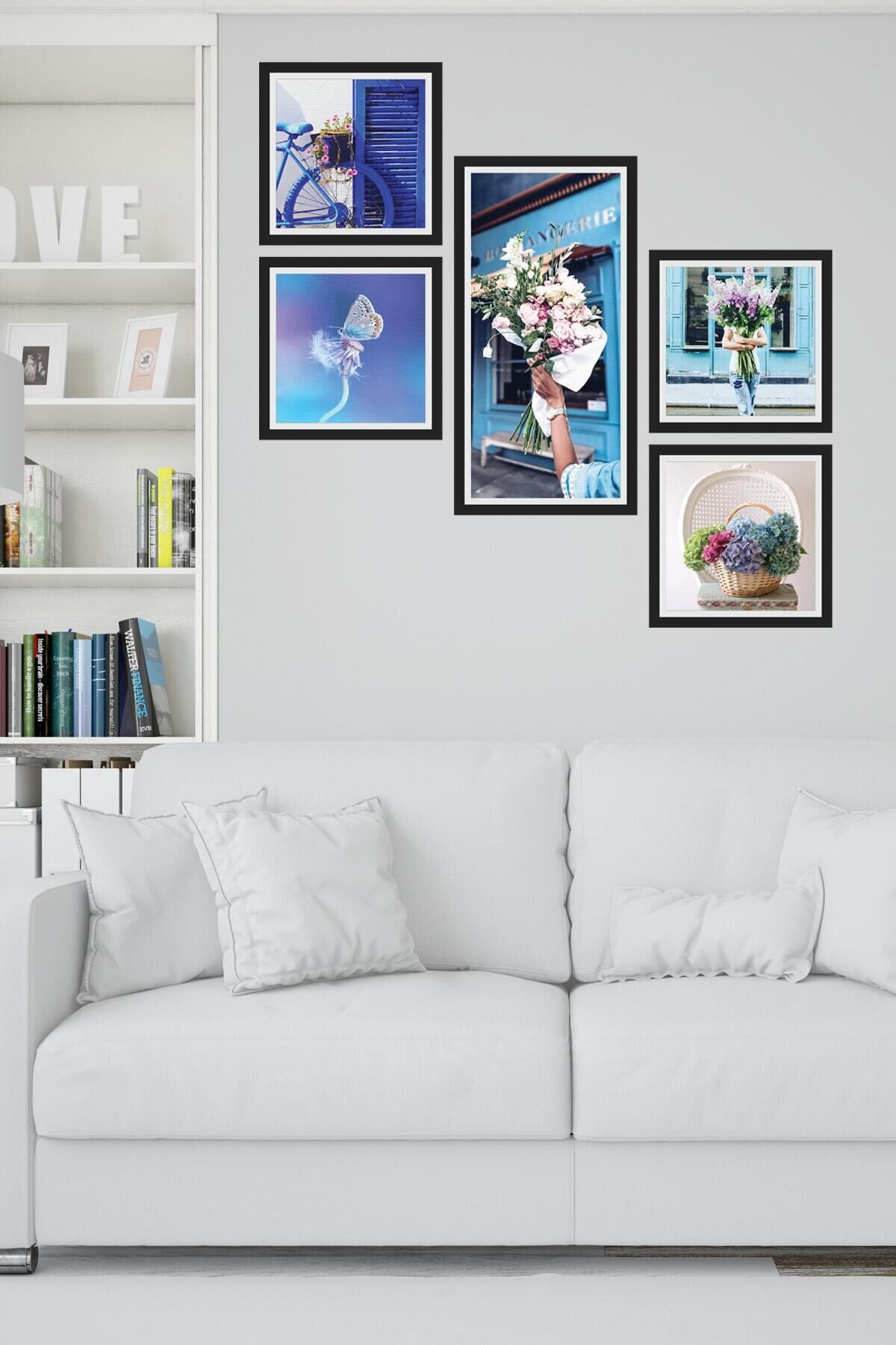 Collage Style 5 Parçalı Mdf Tablo Atf236