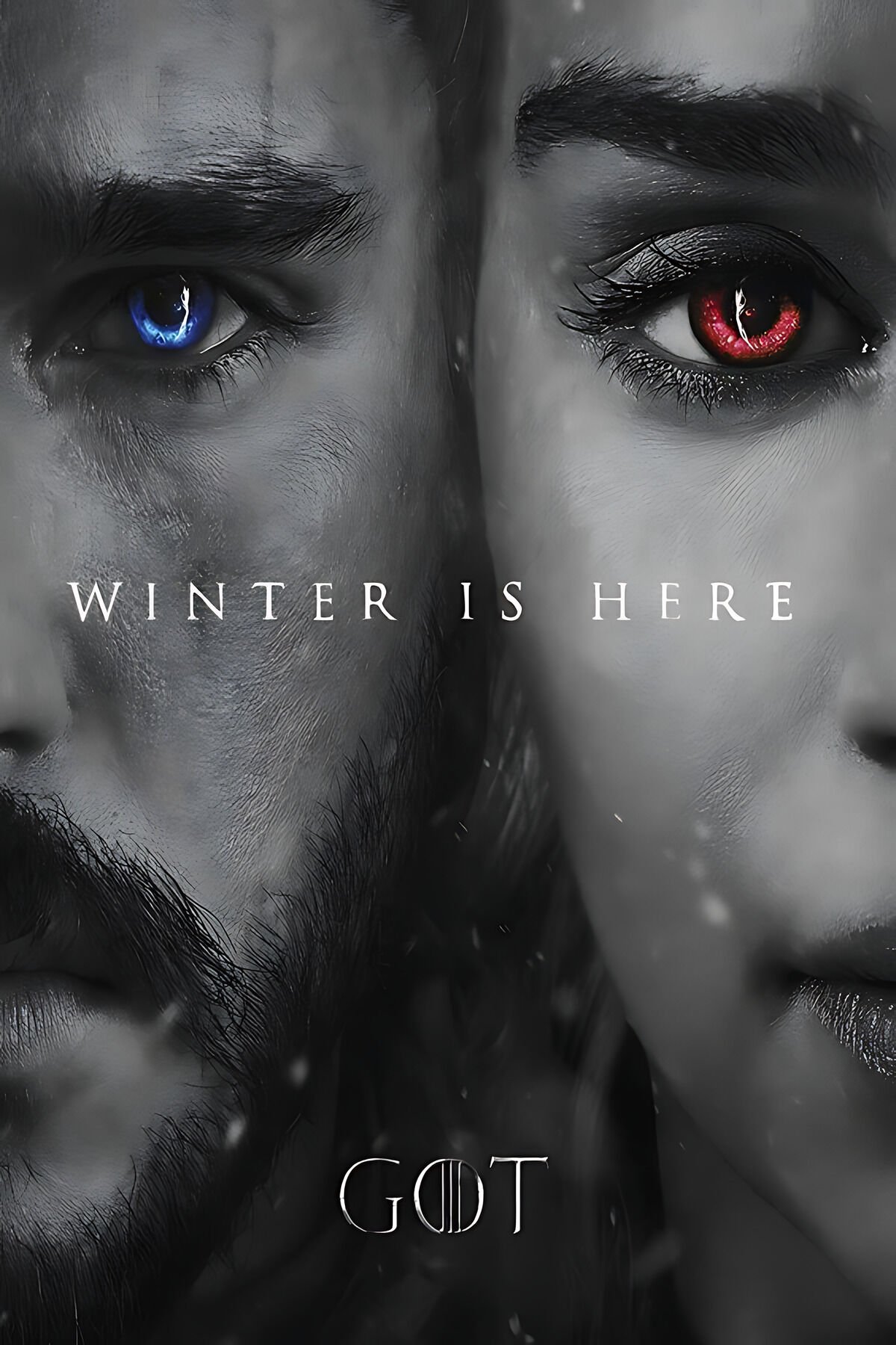 Game Of Thrones Winter Is Here Retro Ahşap Poster Tablo ( 20x30 cm )