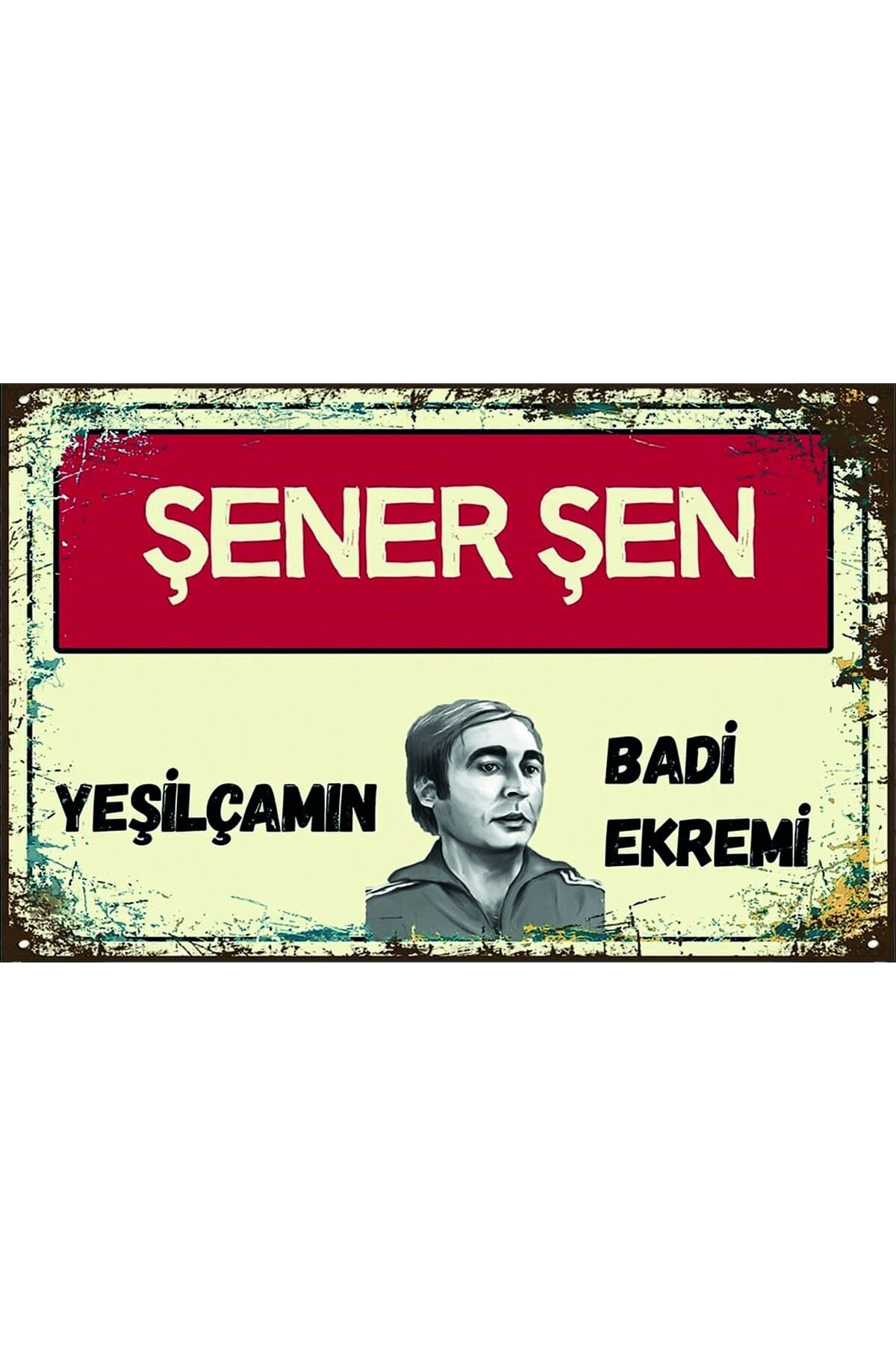 Şener Şen Yeşilcam Nostalji Retro Ahşap Poster