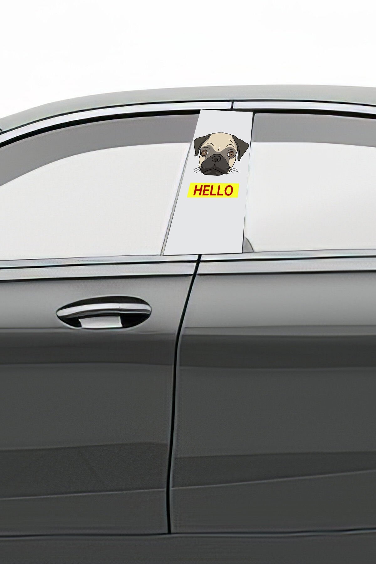 Araç Kapı Direk Kaplama Folyosu Desenli (Sağ Sol Takım) (2 Adet) - 22x50 Cm