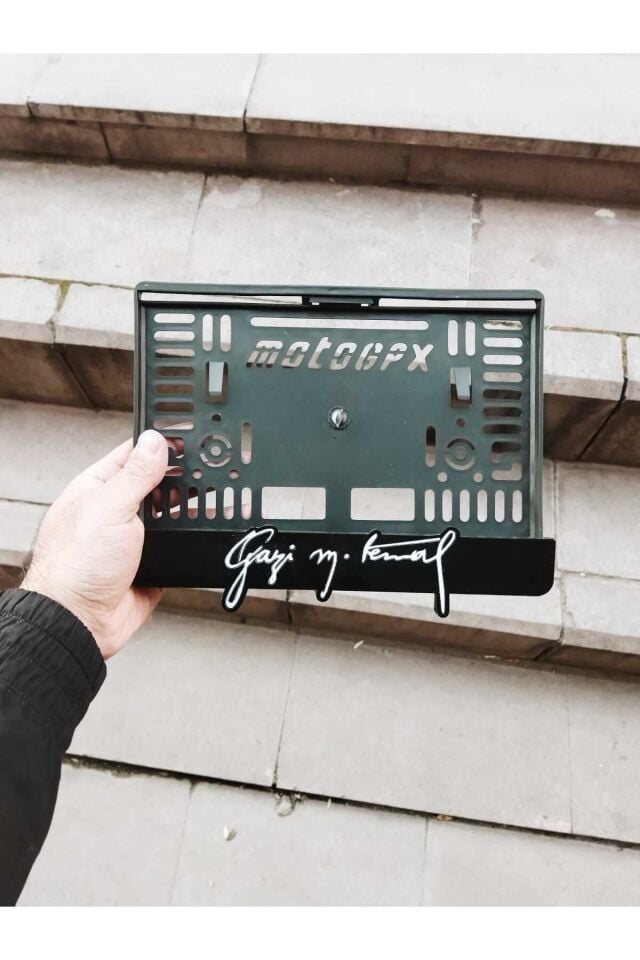 Motorsiklet Plakalık Gazi Mustafa Kemal Atatürk İmza Lazer Kesim Pleksi | motor plakalık