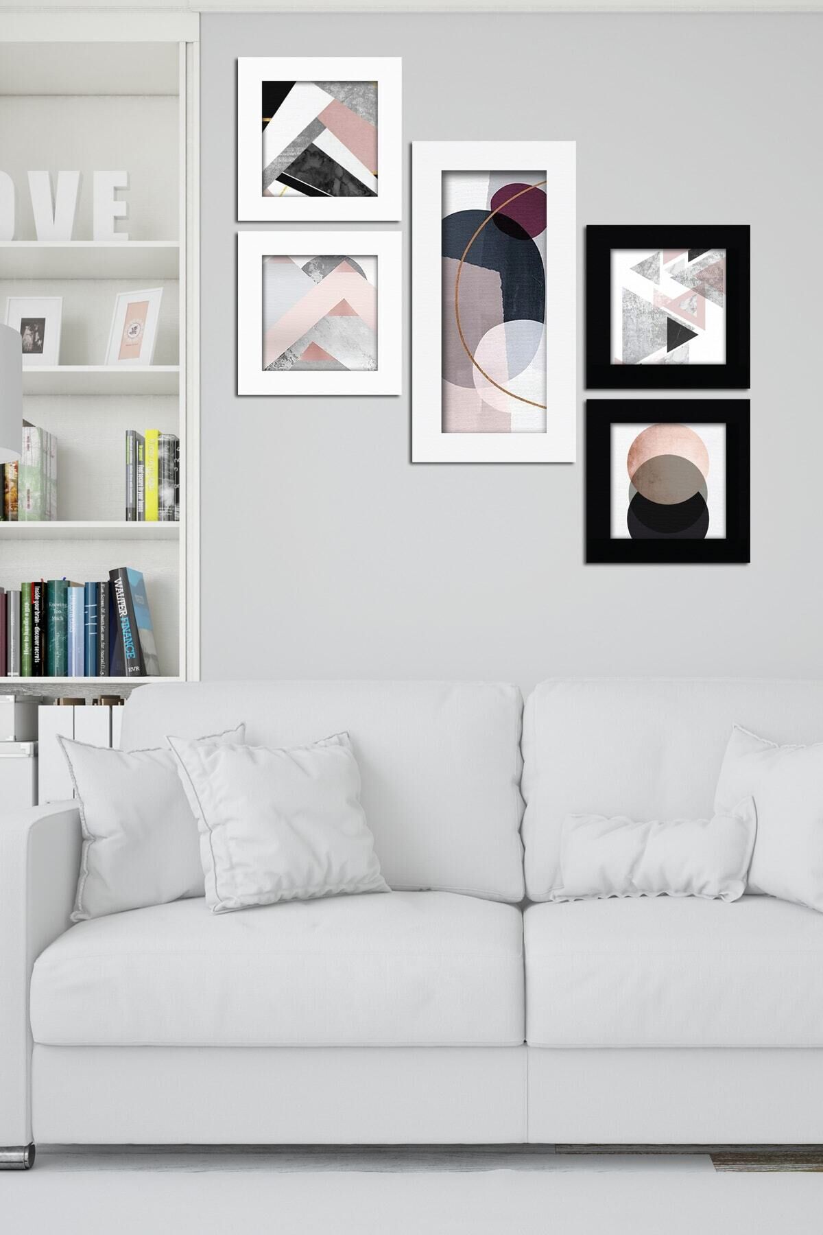 Collage Style 5 Parçalı Mdf Tablo Atf213