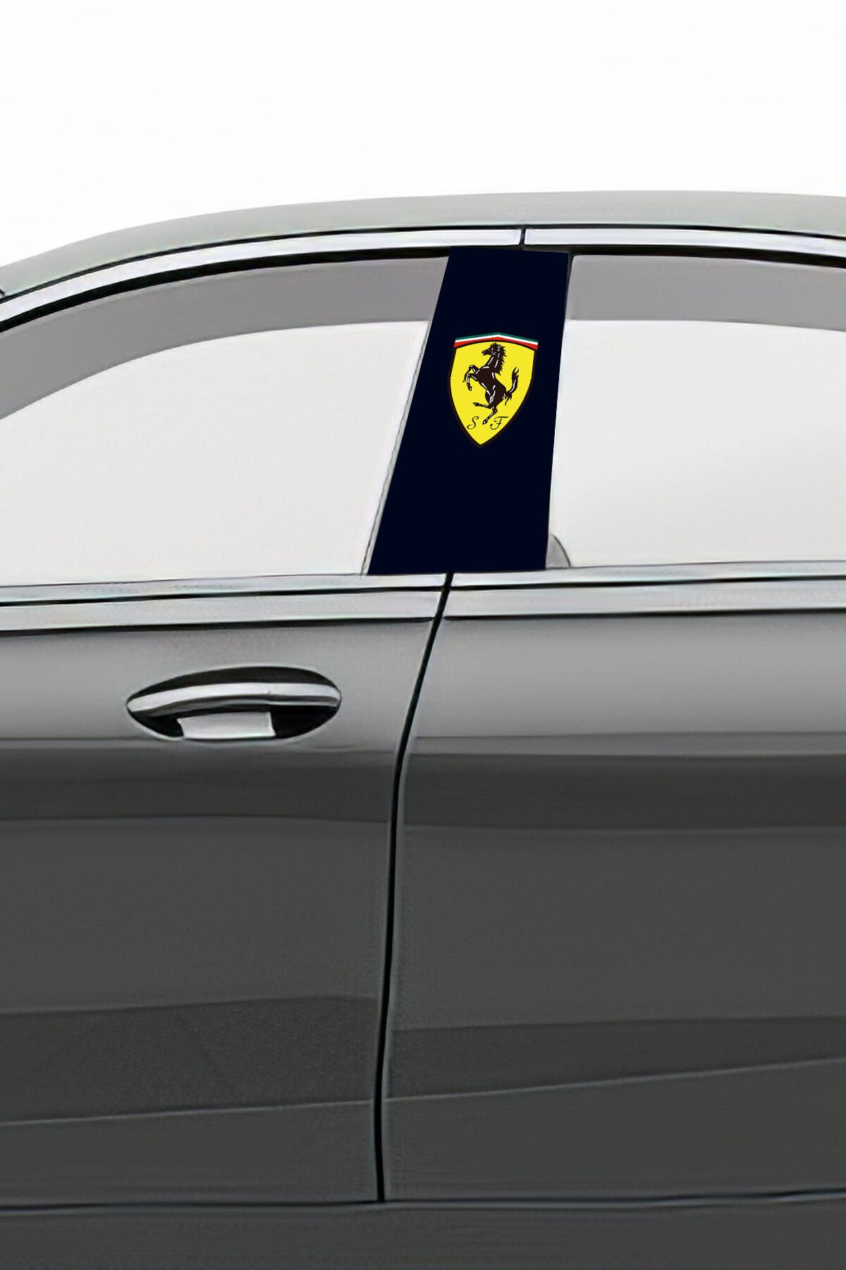 Araç Kapı Direk Kaplama Folyosu Desenli (Sağ Sol Takım) (2 Adet) - 22x50 Cm