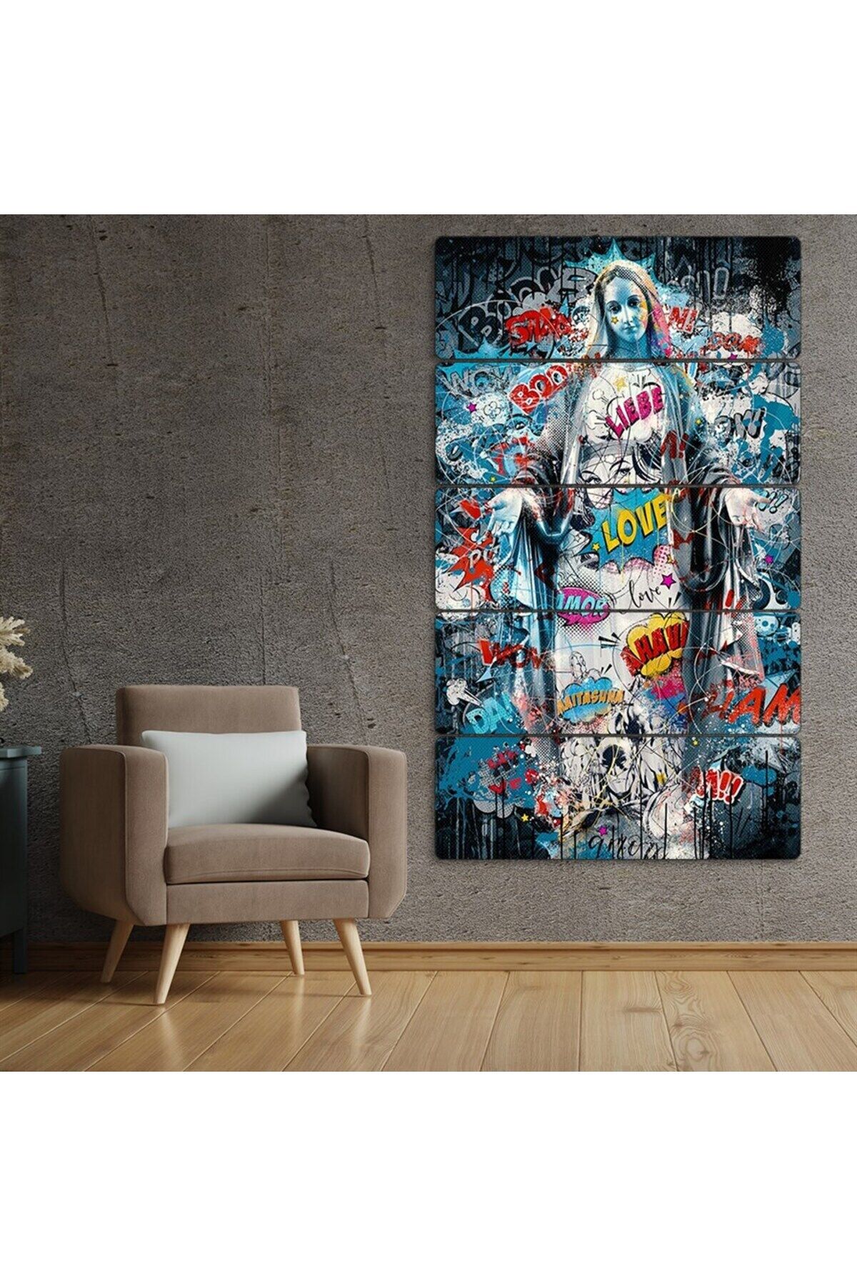 Meryem Ana, Popart - 5 Parçalı Tablo