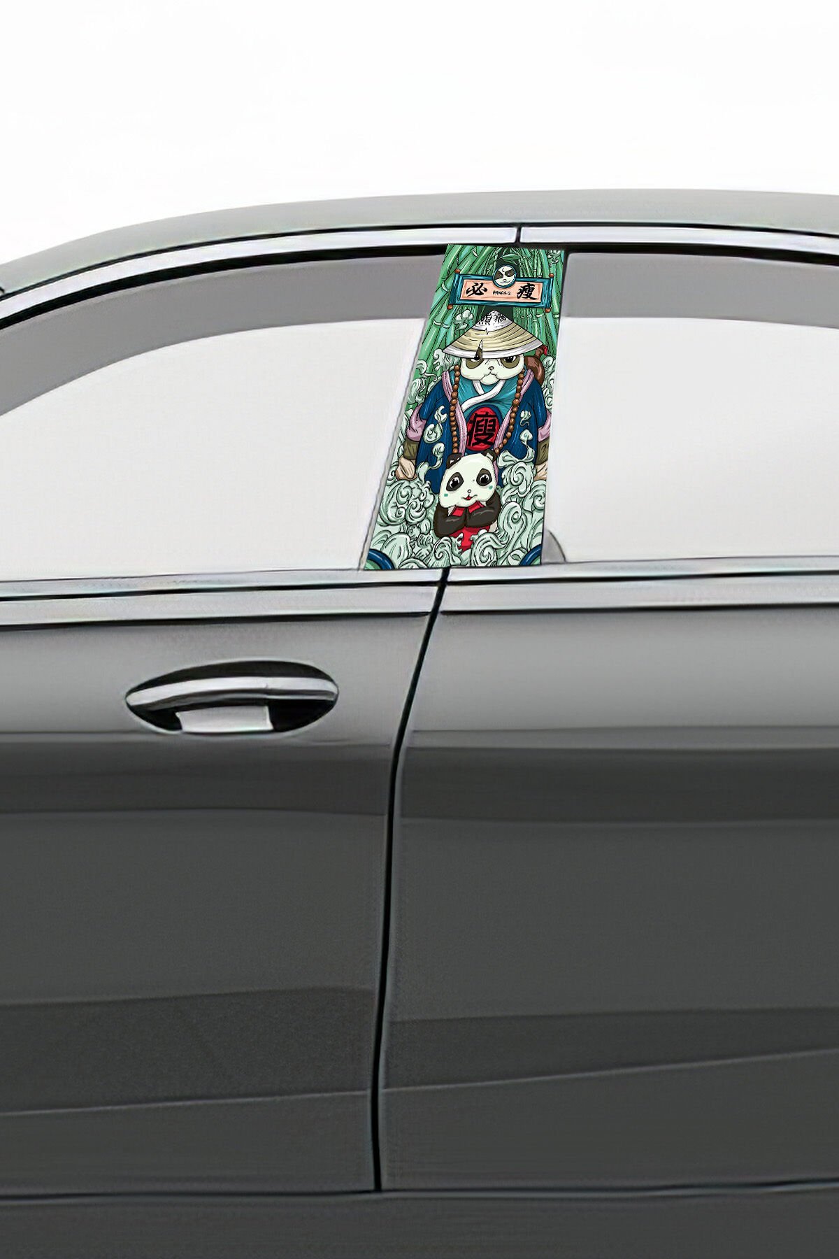 Araç Kapı Direk Kaplama Folyosu Desenli (Sağ Sol Takım) (2 Adet) - 22x50 Cm