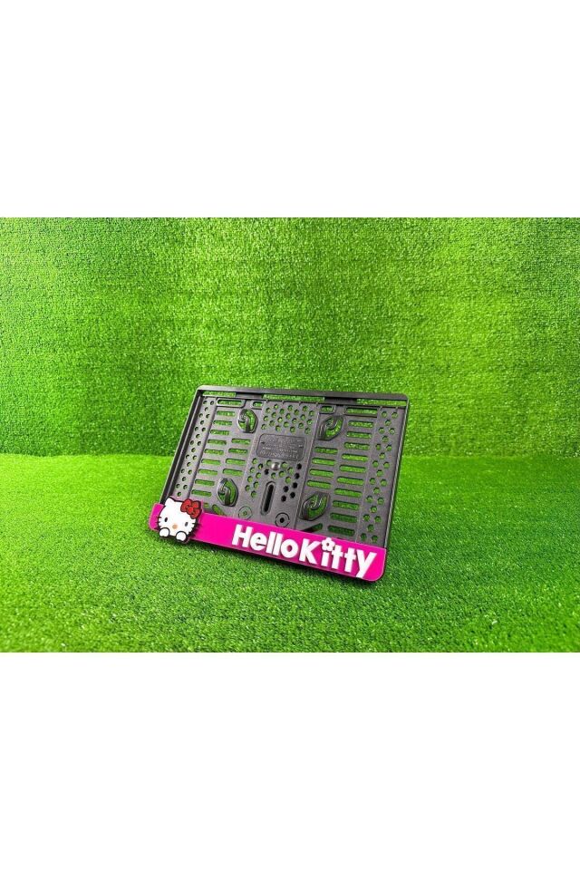 Hello Kitty Pembe 3d Kabrtmalı Pleksi Motor Plakalığı