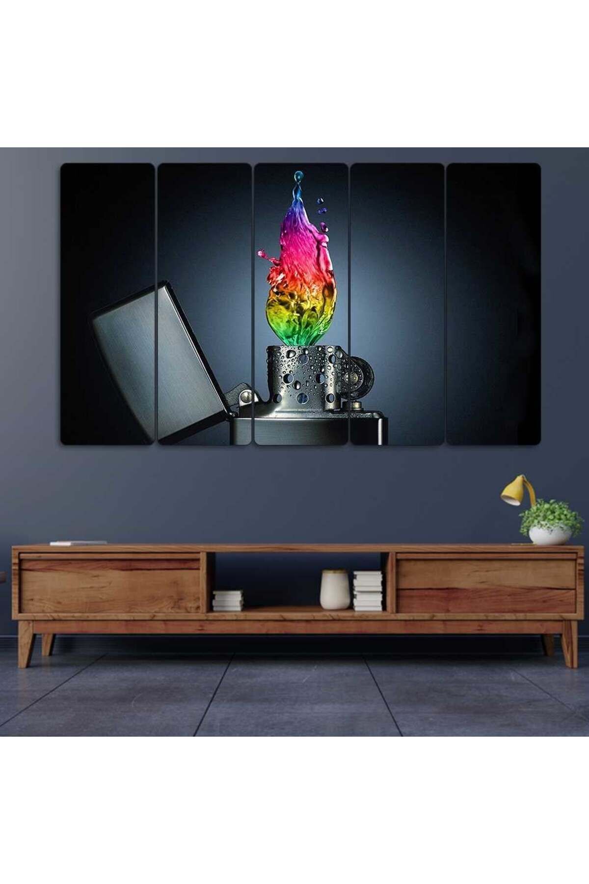 Zipp Çakmak, Renkli Ateş - 5 Parçalı Tablo