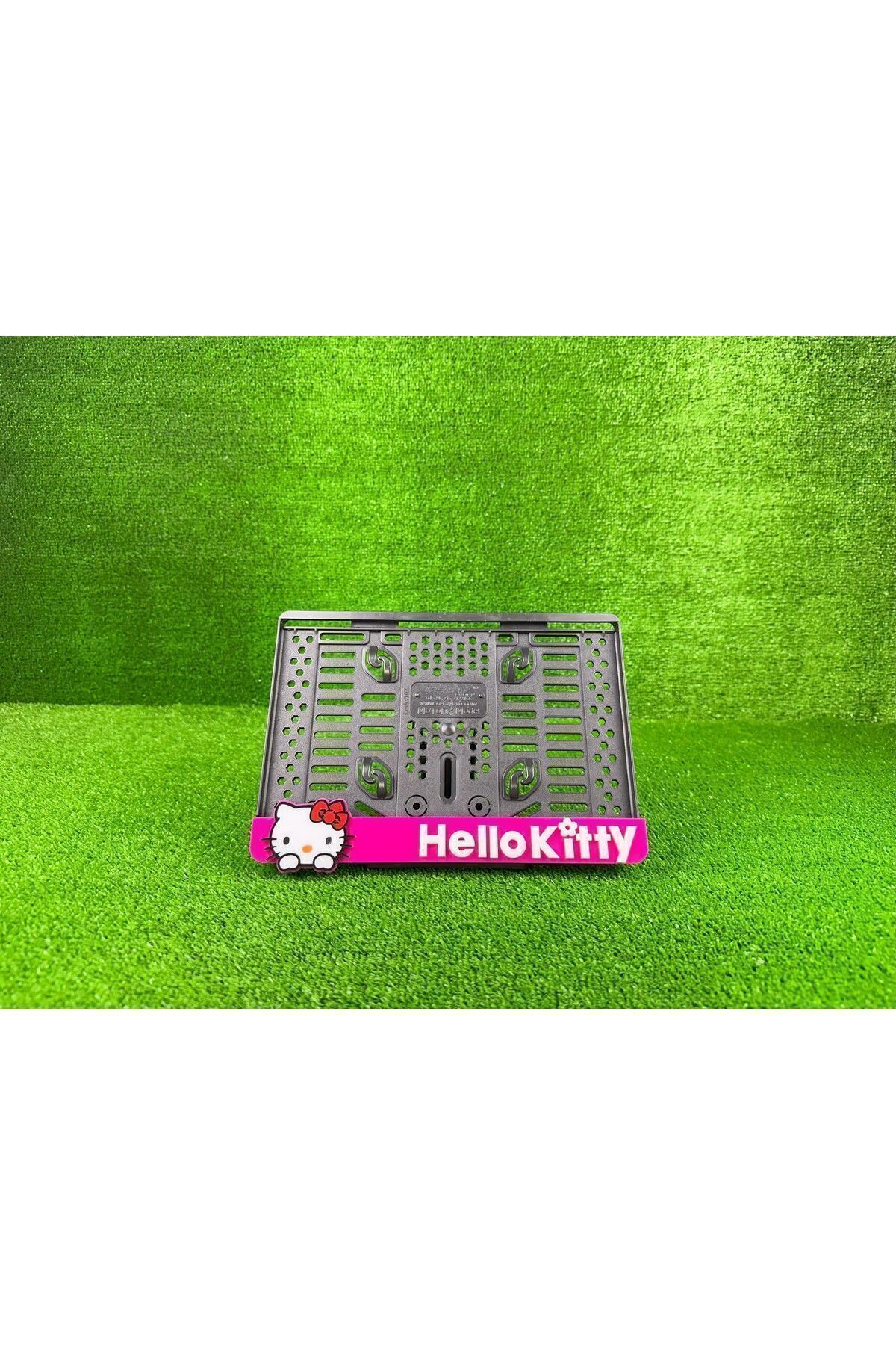 Hello Kitty Pembe 3d Kabrtmalı Pleksi Motor Plakalığı